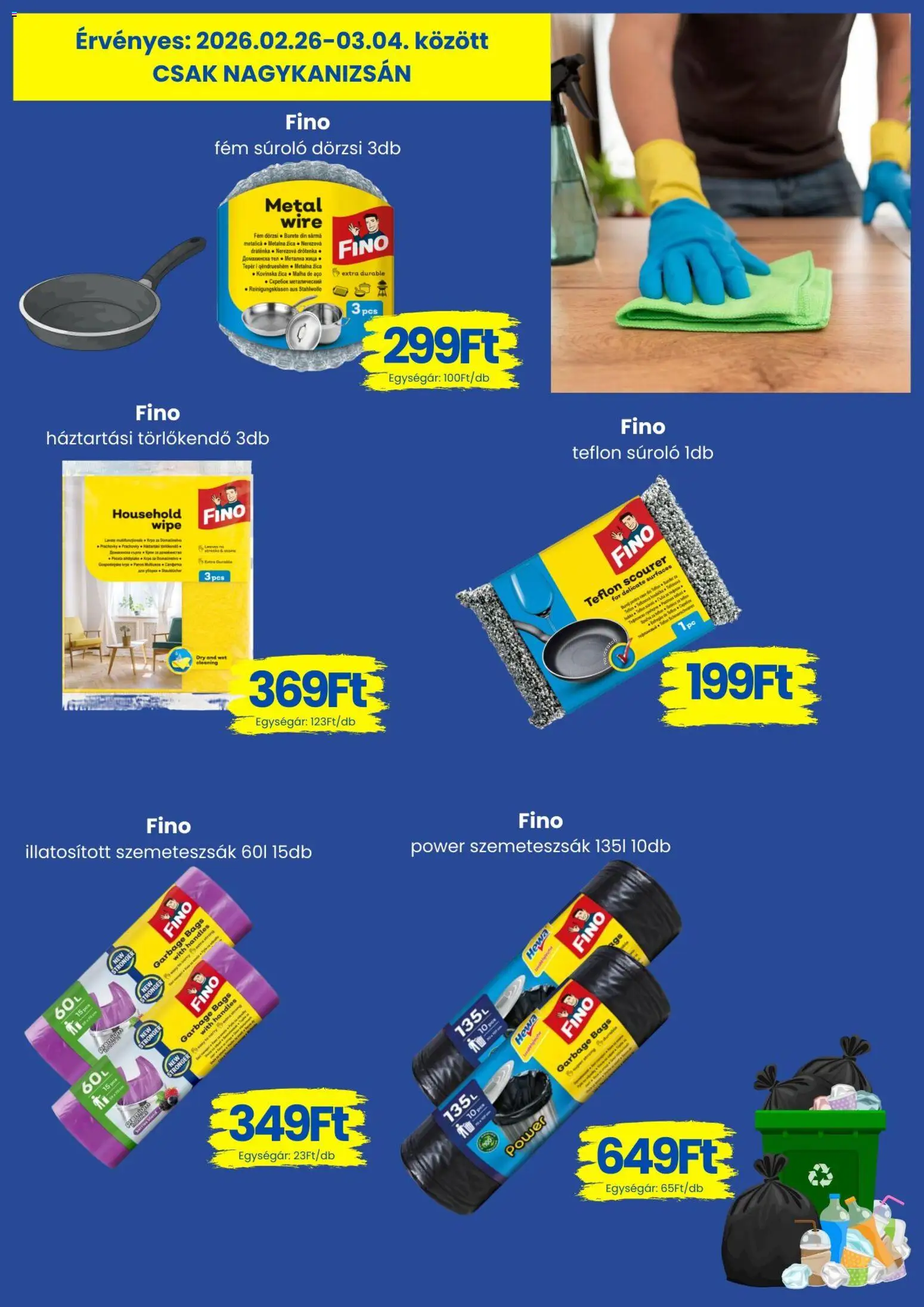 Magnetic akciós ujság - amely érvényes a következő dátumtól: 26.02.2026 | Oldal: 3 | Termékek: PC, Szemeteszsák, Törlőkendő