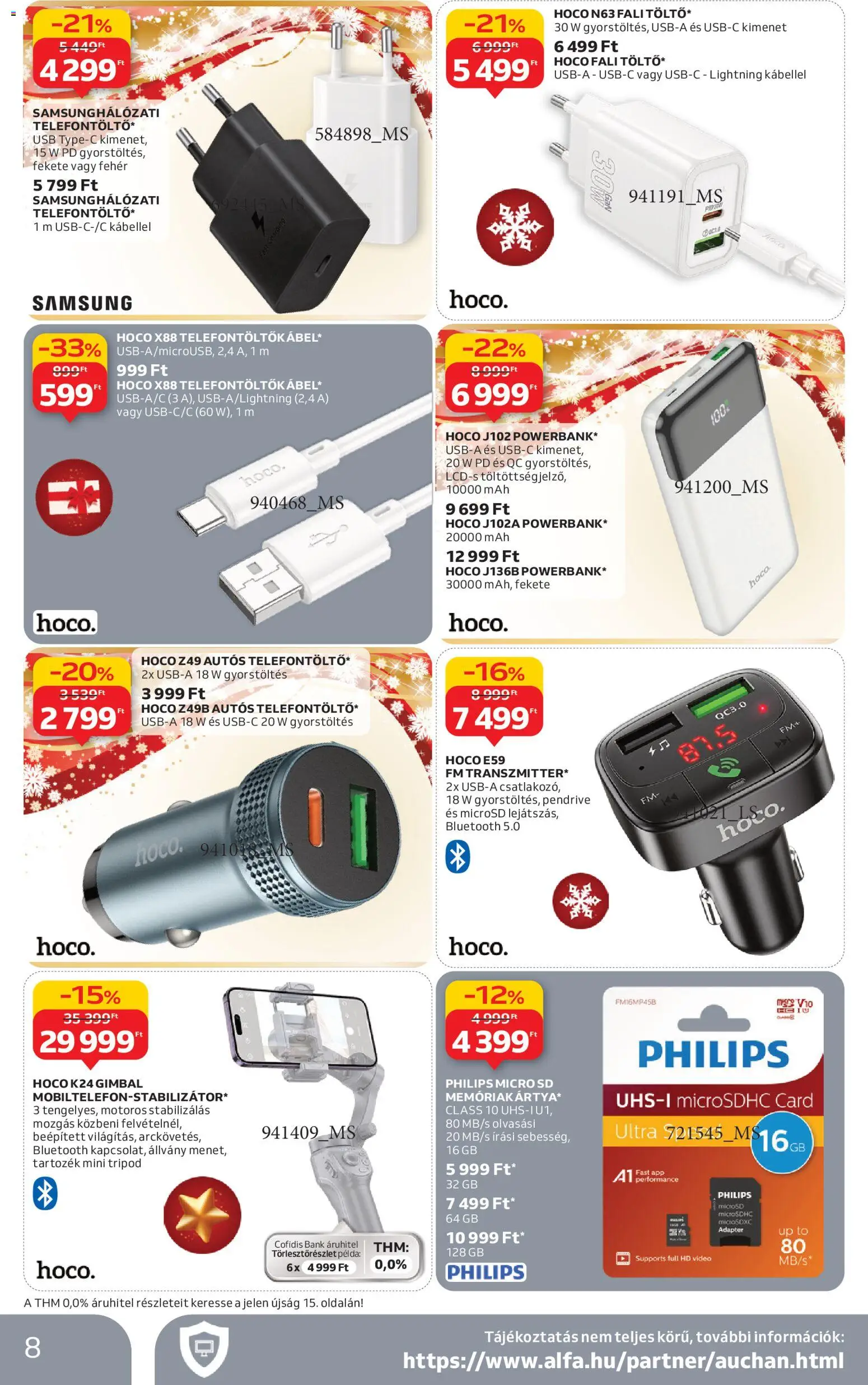 Auchan akciós ujság - amely érvényes a következő dátumtól: 27.11.2025 | Oldal: 8 | Termékek: Pendrive, Csatlakozó, Adapter, USB