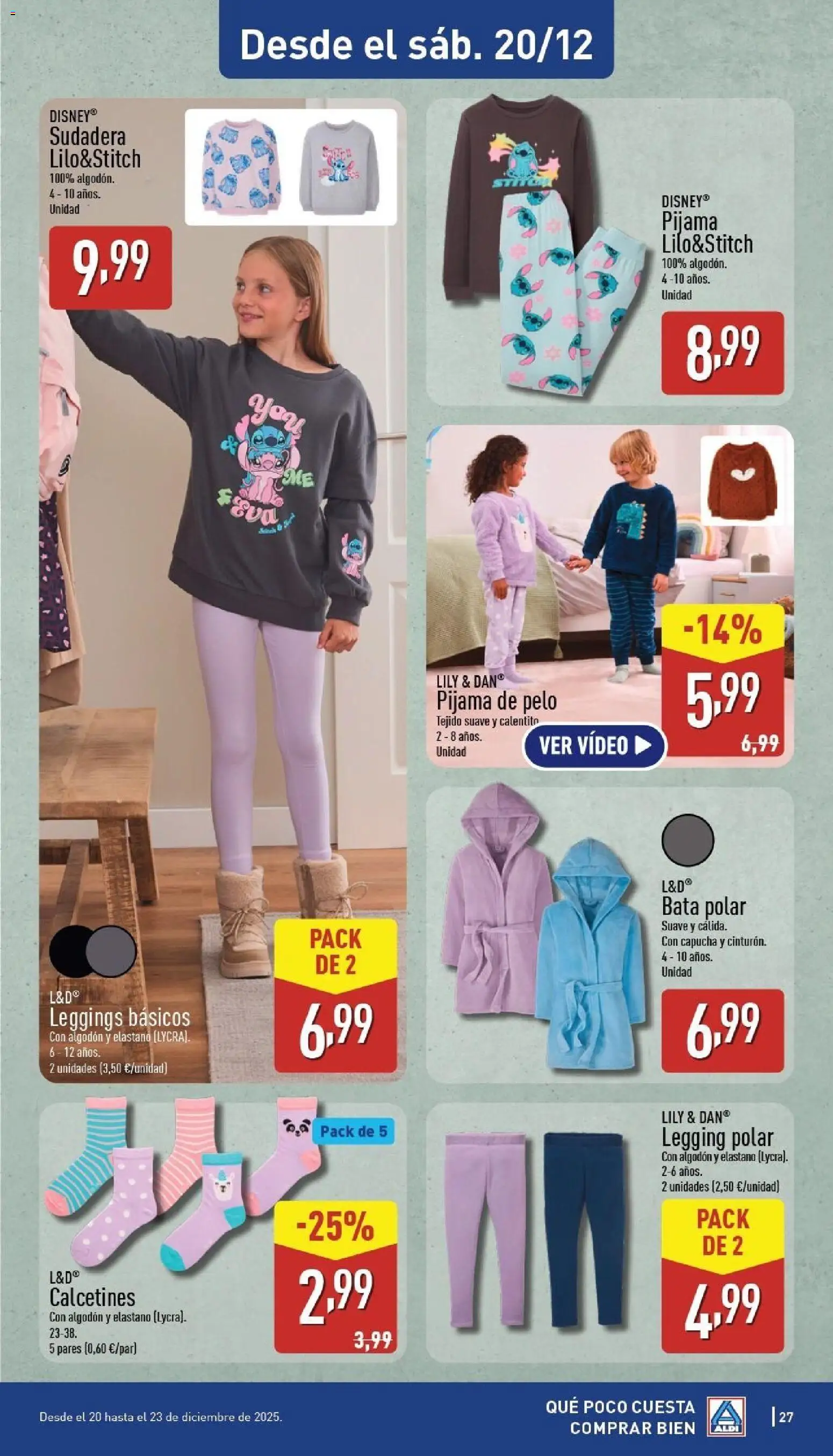 Aldi folleto Península │ válido desde el 15.12.2025 | Página: 27 | Productos: Sudadera, Pijama, Video