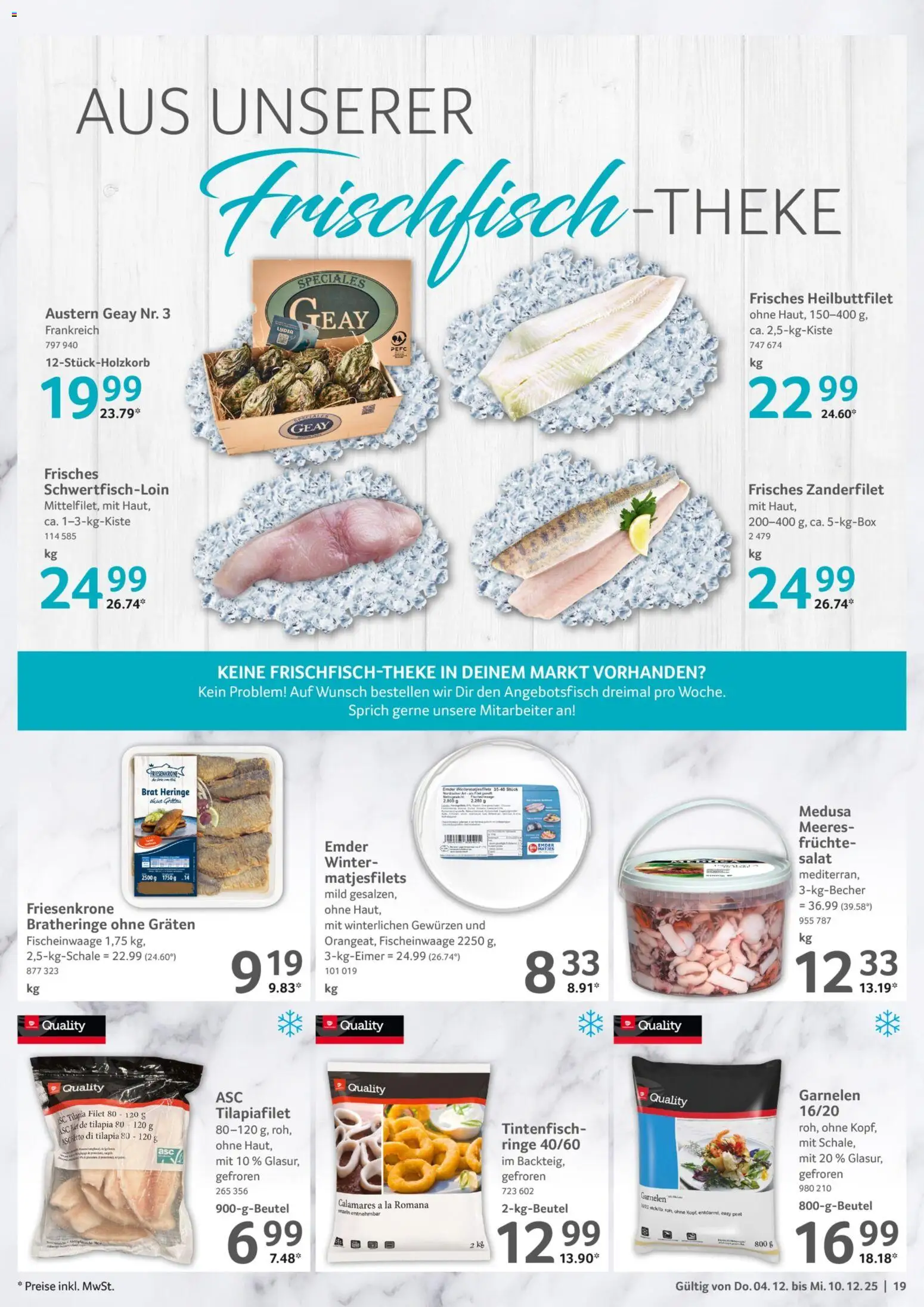 Selgros Prospekt 	 – gültig ab 04.12.2025 | Seite: 19 | Produkte: Garnelen, Tintenfisch, Salat