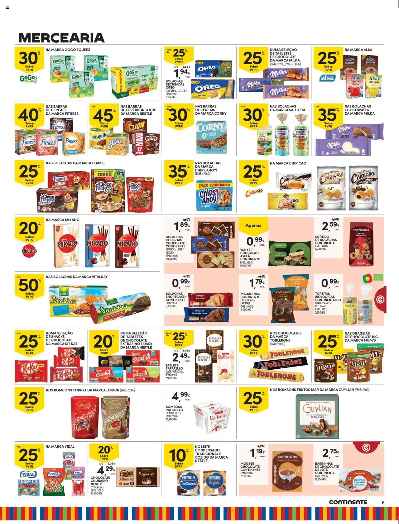 Continente - Madeira │ válido de 30.09.2025 | Página: 9 | Produtos: Gelatina, Chocolates, Leite, Nestlé