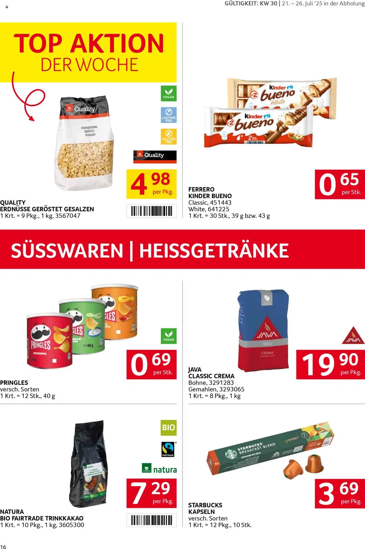 Transgourmet Flugblatt gültig ab 20.07.2025 | Seite: 16 | Produkte: Папионка