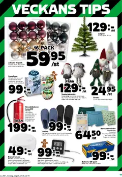 Stora Coop - erbjudanden - Förhandsvisning av reklamblad från butik Stora Coop aktuell från 15.12.2025 | Sida: 19 | Produkter: Batteri, Kalsonger, Tofflor, Ljusslinga
