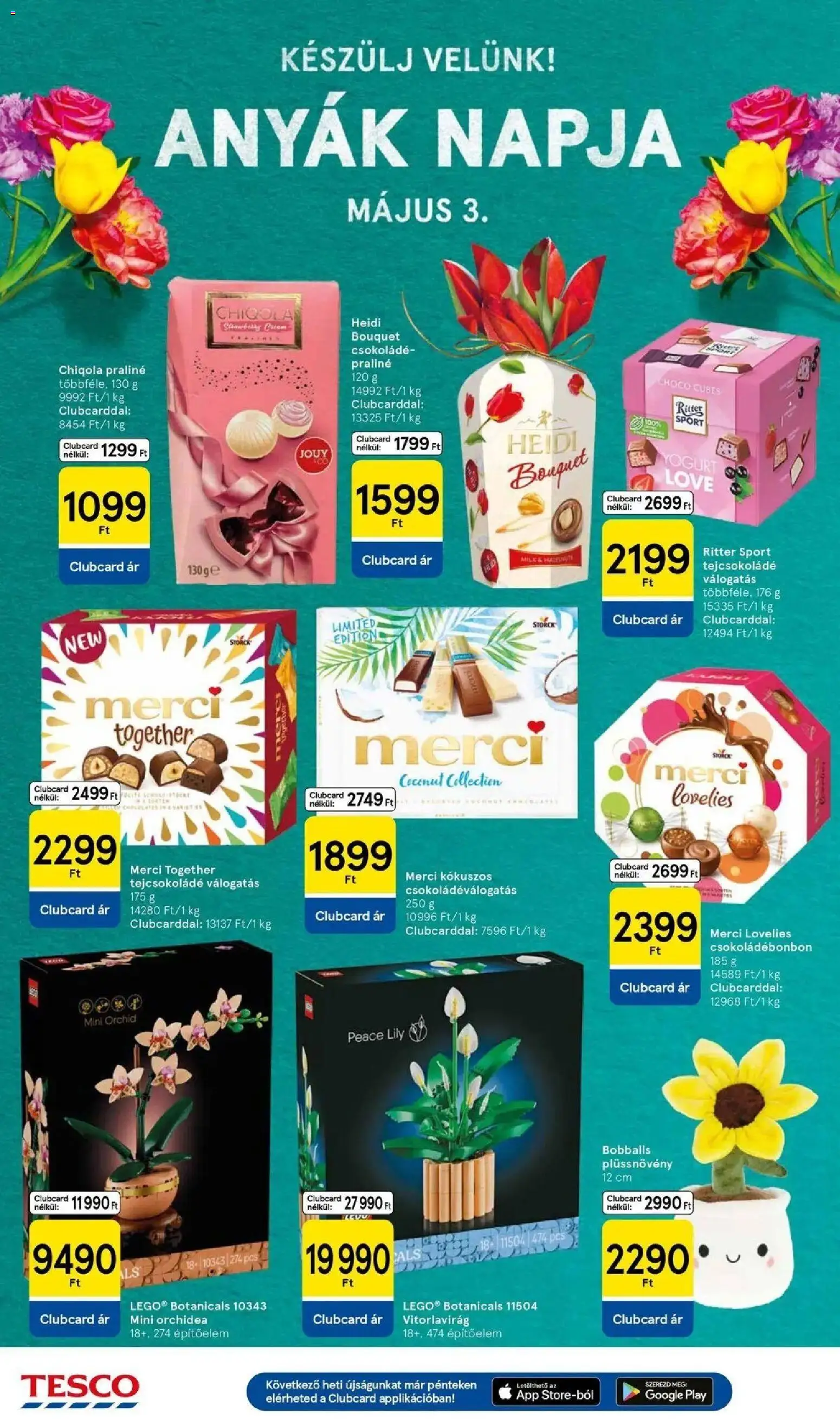 Tesco akciós ujság - amely érvényes a következő dátumtól: 23.04.2026 | Oldal: 16 | Termékek: Orchidea, Praliné, Tejcsokoládé, Csokoládé