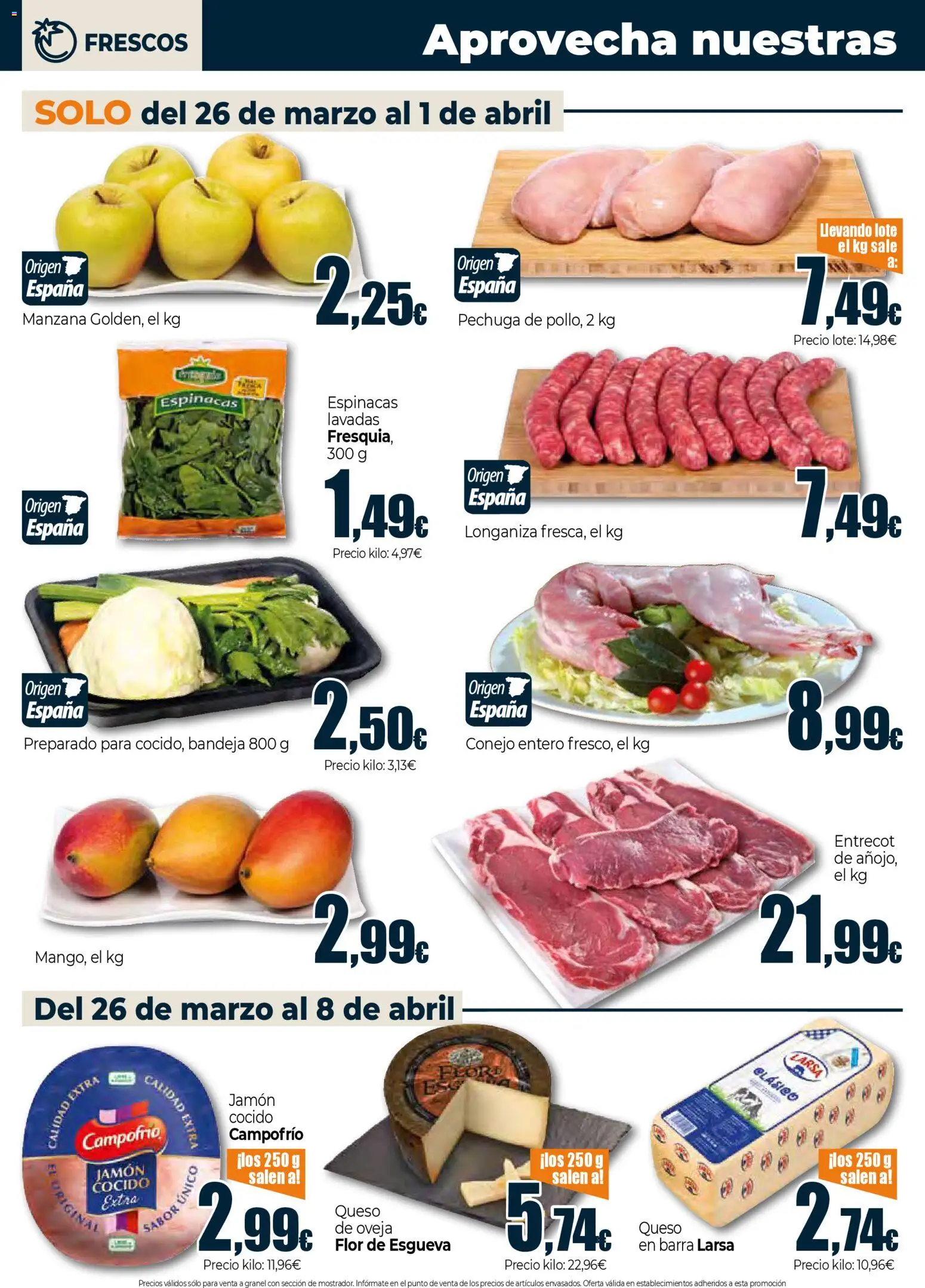 Unide folleto │ válido desde el 26.03.2026 | Página: 2 | Productos: Queso, Jamón, Manzana, Bandeja