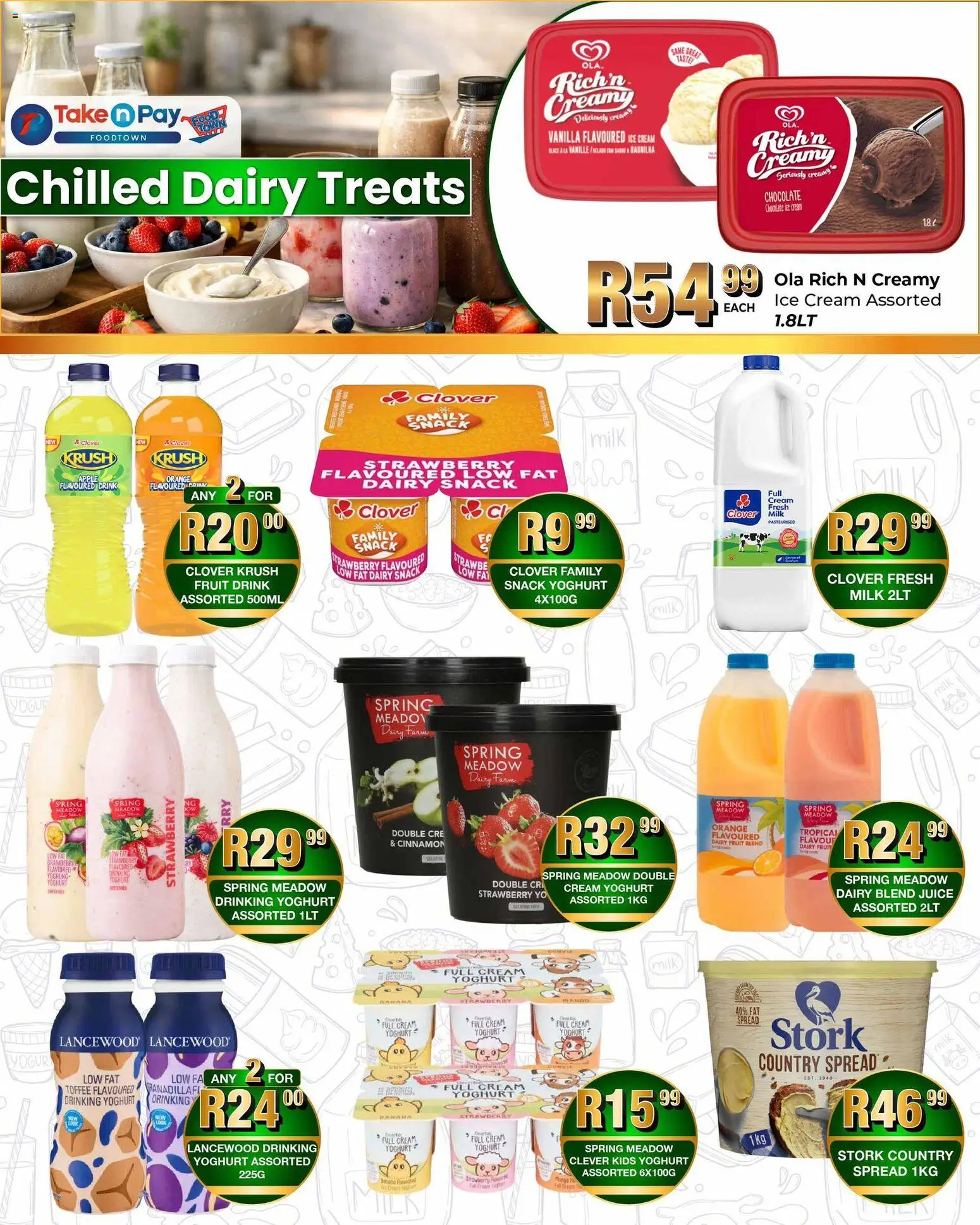 New Take n Pay catalogue – valid from 20.04.2026 | Page: 26 | Products: Yoghurt, Chocolate, Juice, Fruit