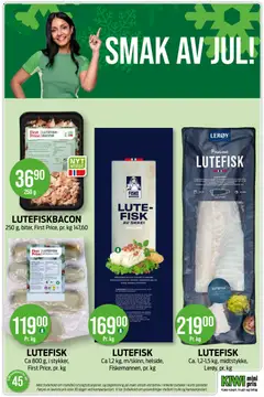 Forhåndsvisning av LUTEFISK, Ca 1,2 kg, m/skinn, helside, Fiskemannen, pr. kg gyldig fra 03.11.2025 | Side: 19
