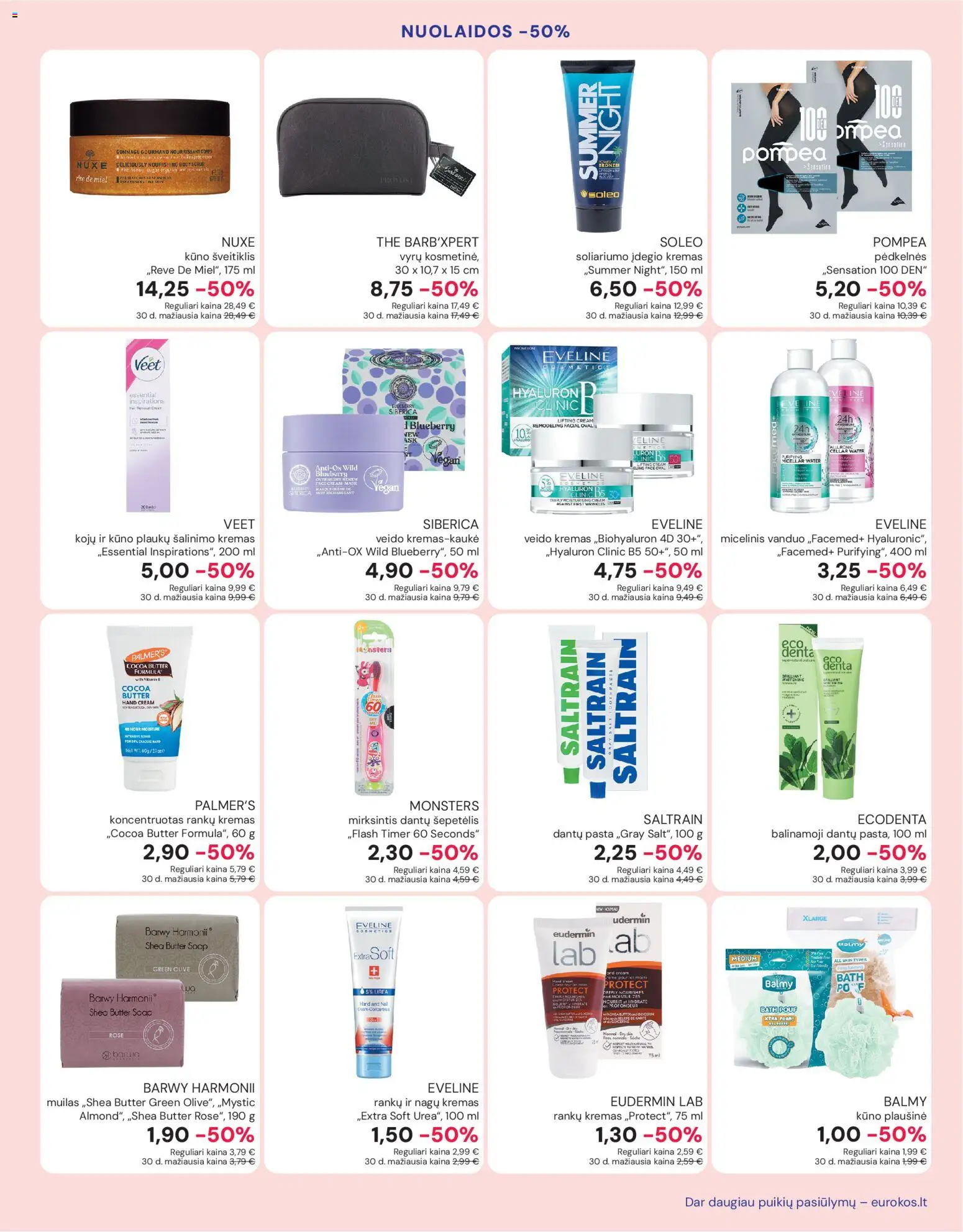 Eurokos akcijos nuo 02.01.2026 | Puslapis: 7 | Prekių: Pėdkelnės, Šepetėlis, Muilas, Dantų šepetėlis