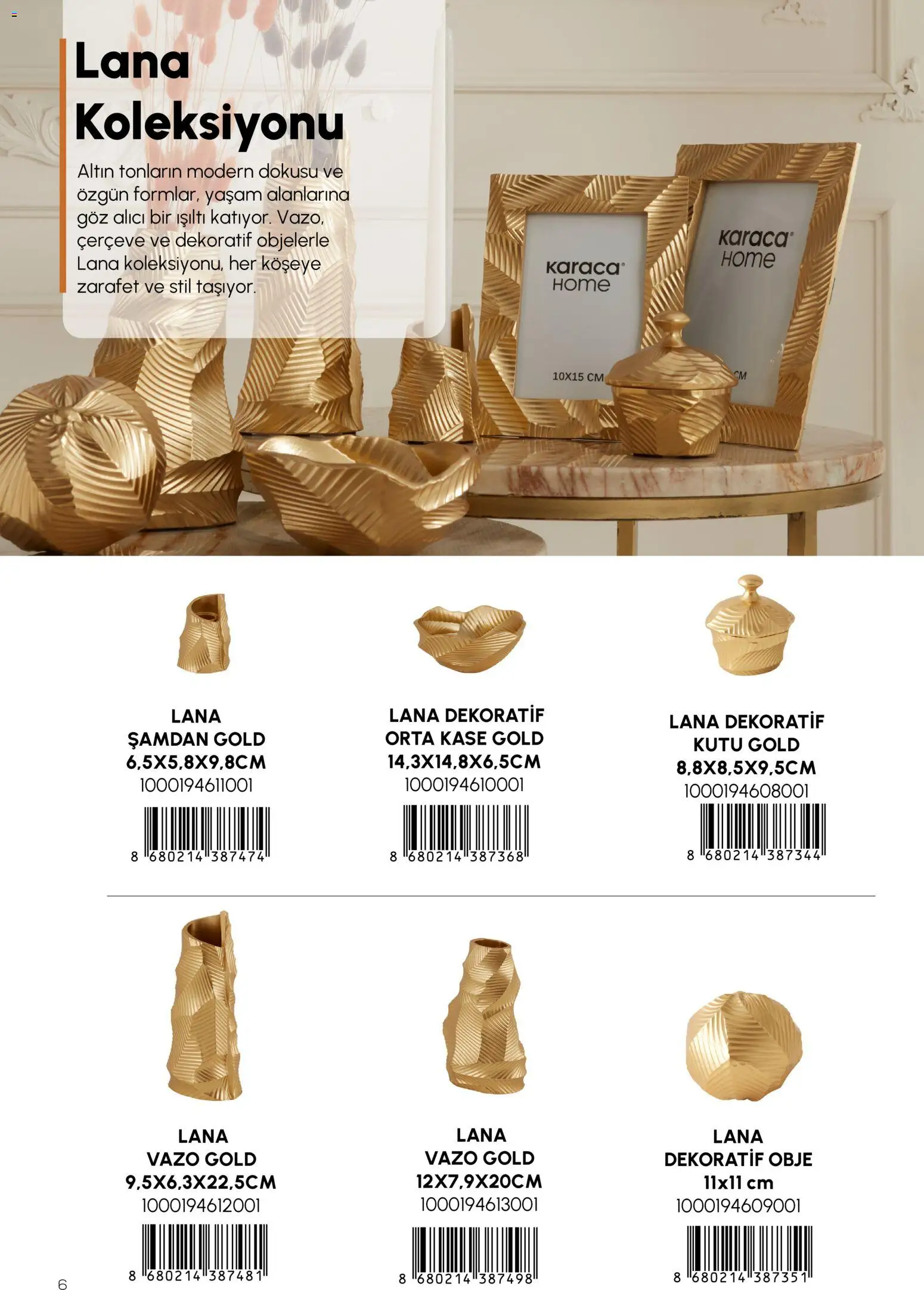 Karaca Home Katalog Dekoratif - İlkbahar / Yaz 2026 - 01.03.2026 tarihinden itibaren geçerlidir | Sayfa: 6 | Ürünler: Kutu, Kaşe, Vazo