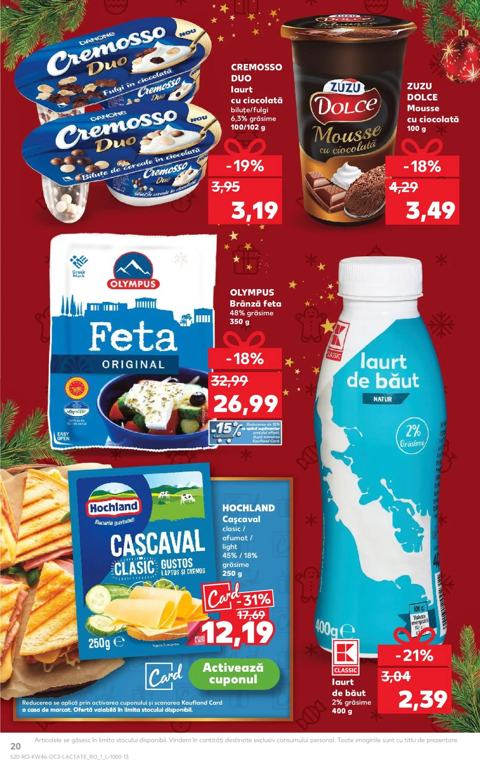 Noul catalog Kaufland – valabil de la 12.11.2025 | Pagină: 20 | Produse: Cașcaval, Brânză, Cereale, Fulgi