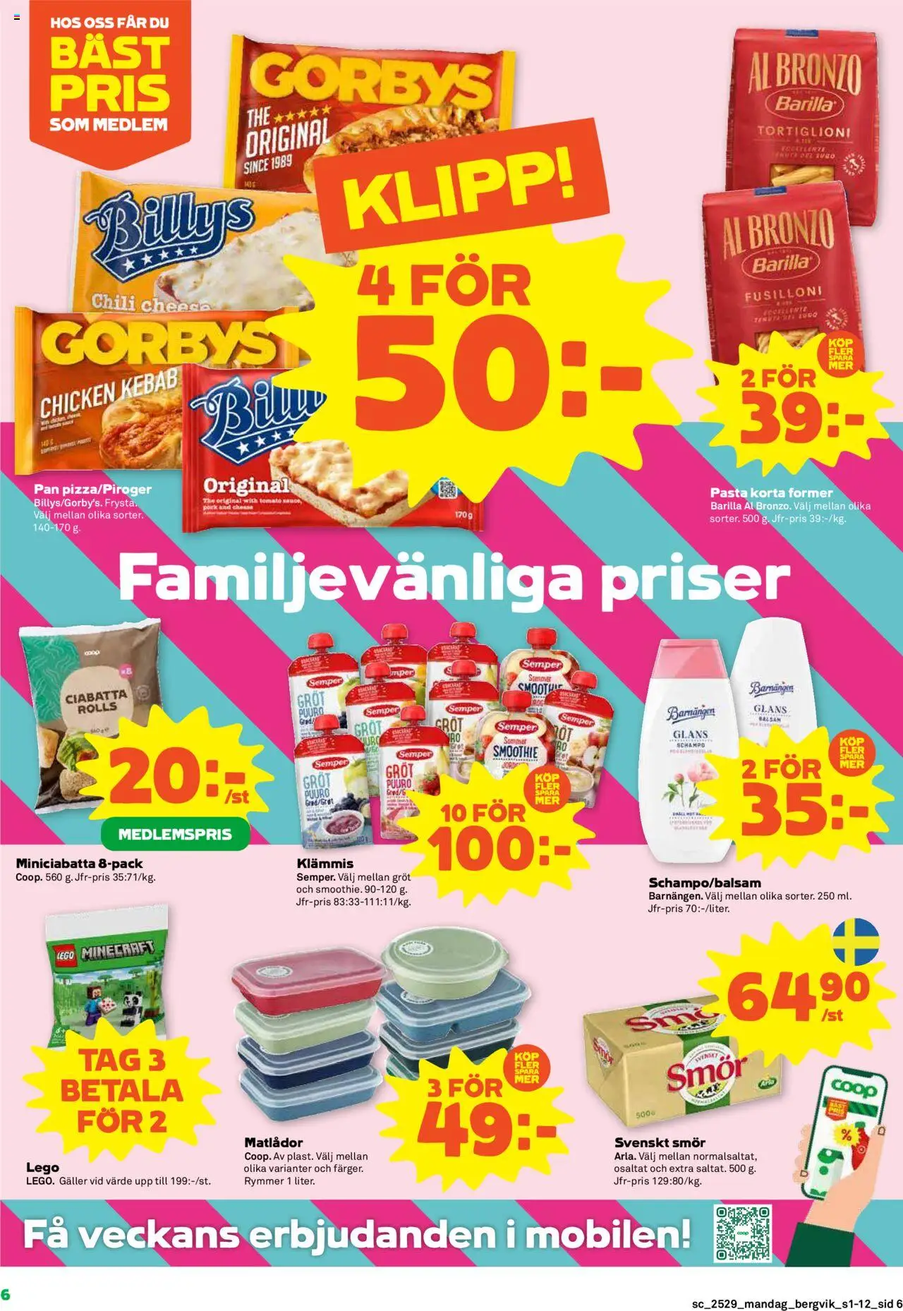 Stora Coop reklamblad aktuell från 14.07.2025 | Sida: 6 | Produkter: Klämmis, Schampo, Galler, Chili