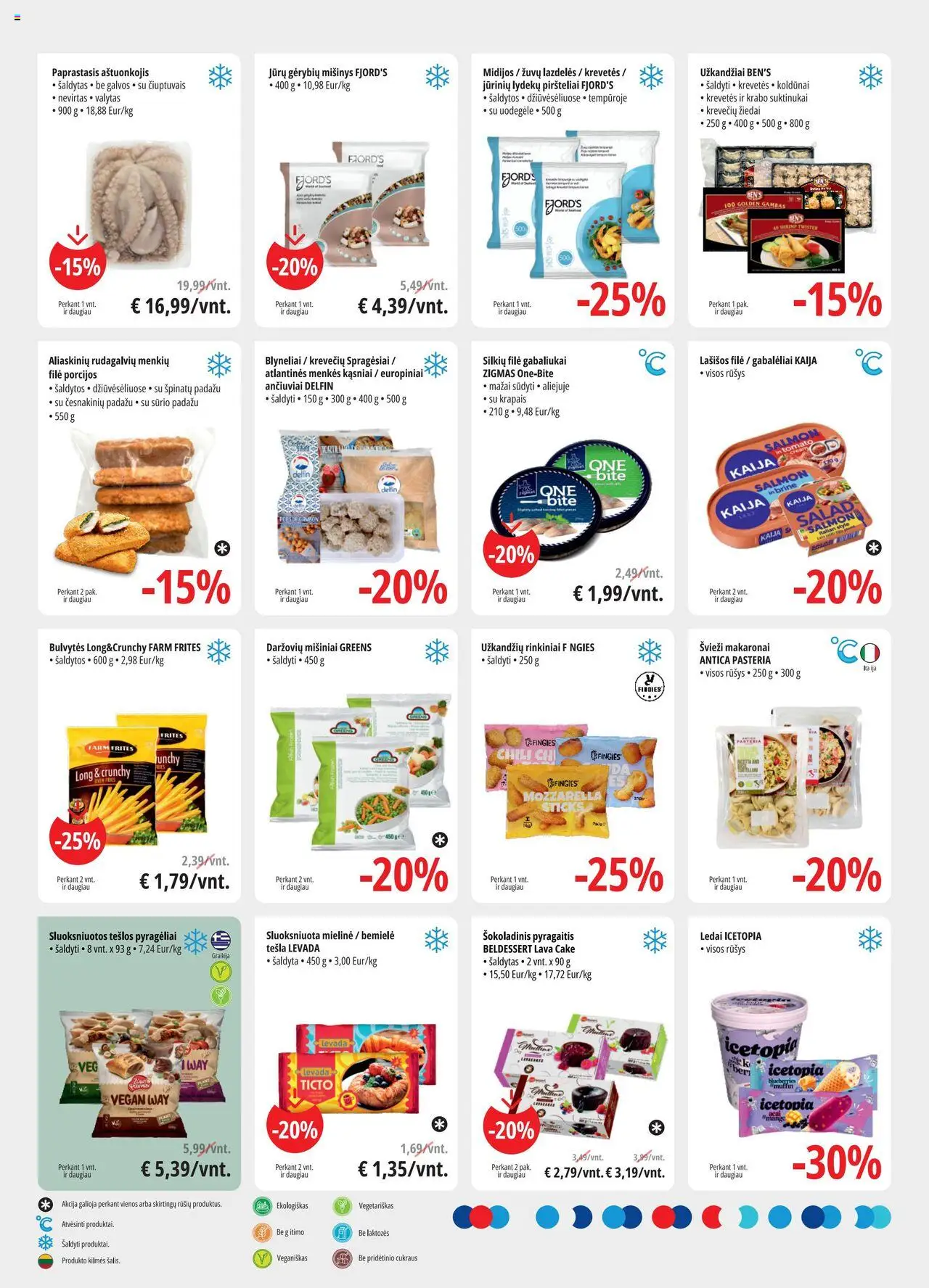 ePromo akcijos nuo 01.10.2025 | Puslapis: 4 | Prekių: Ledai, Lašišos, Makaronai
