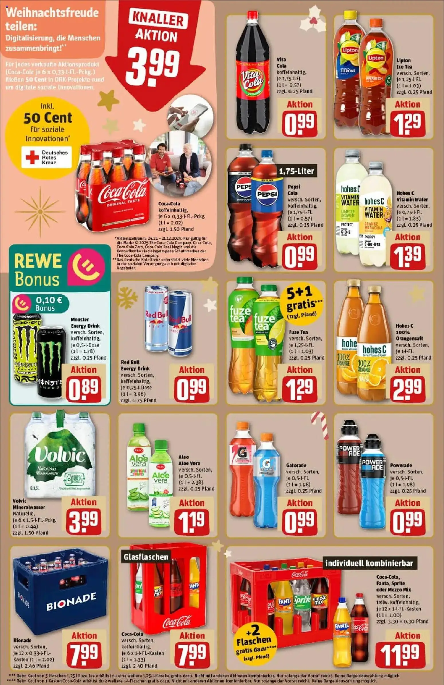 Rewe prospekt Harzgerode	 – gültig ab 01.12.2025 | Seite: 14 | Produkte: Fanta, Cola, Zitrone, Hohes c
