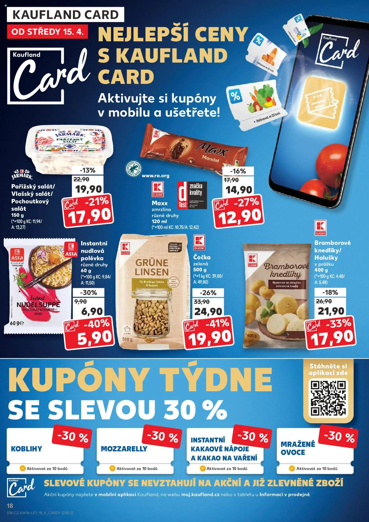 Kaufland leták - Brno od 15.04.2026 | Strana: 18 | Produkty: Ovoce, Zmrzlina, Salát, Protein
