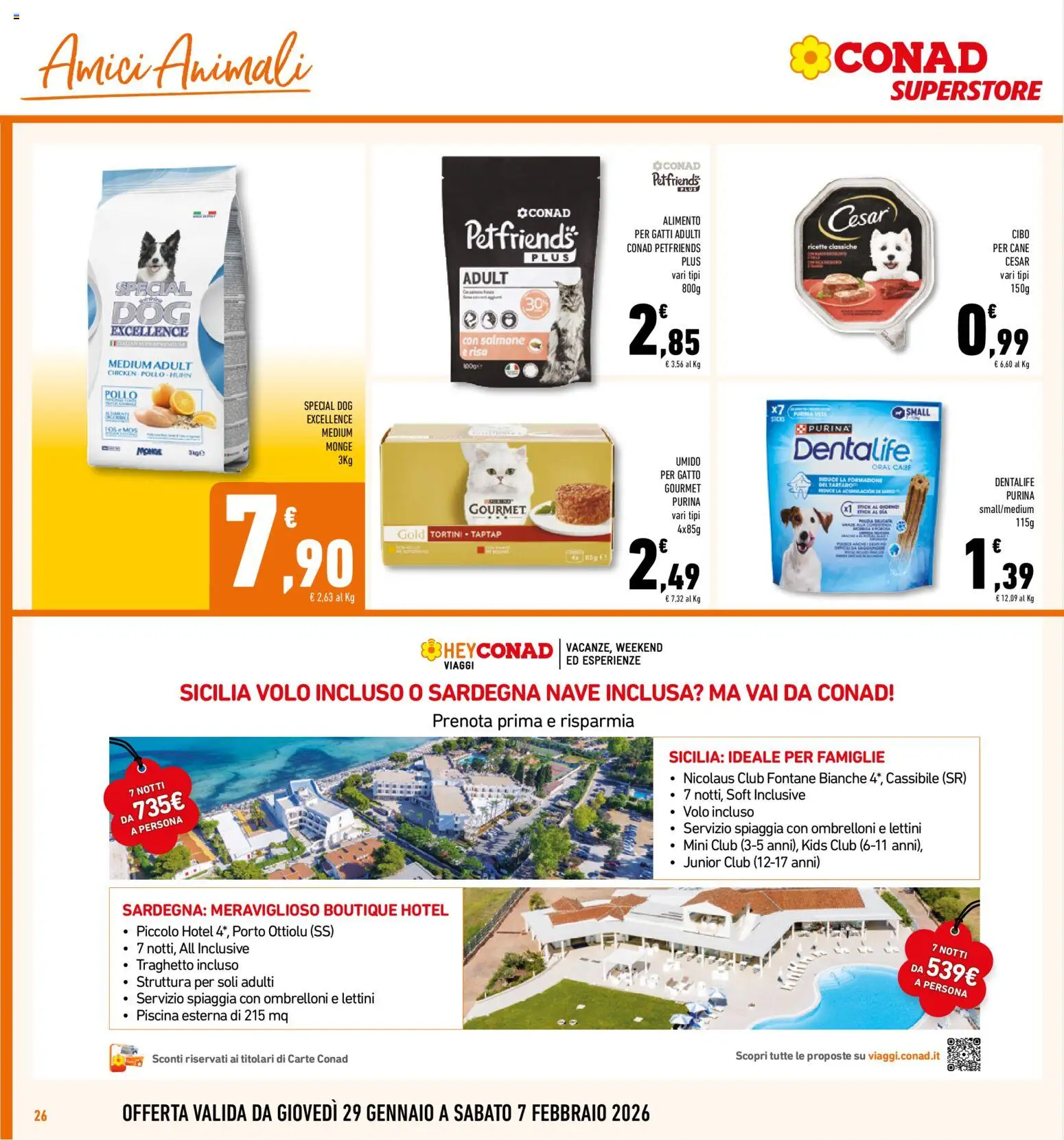 Volantino Conad del 29.01.2026 | Pagina: 26 | Prodotti: Pollo, Salmone, Piscina