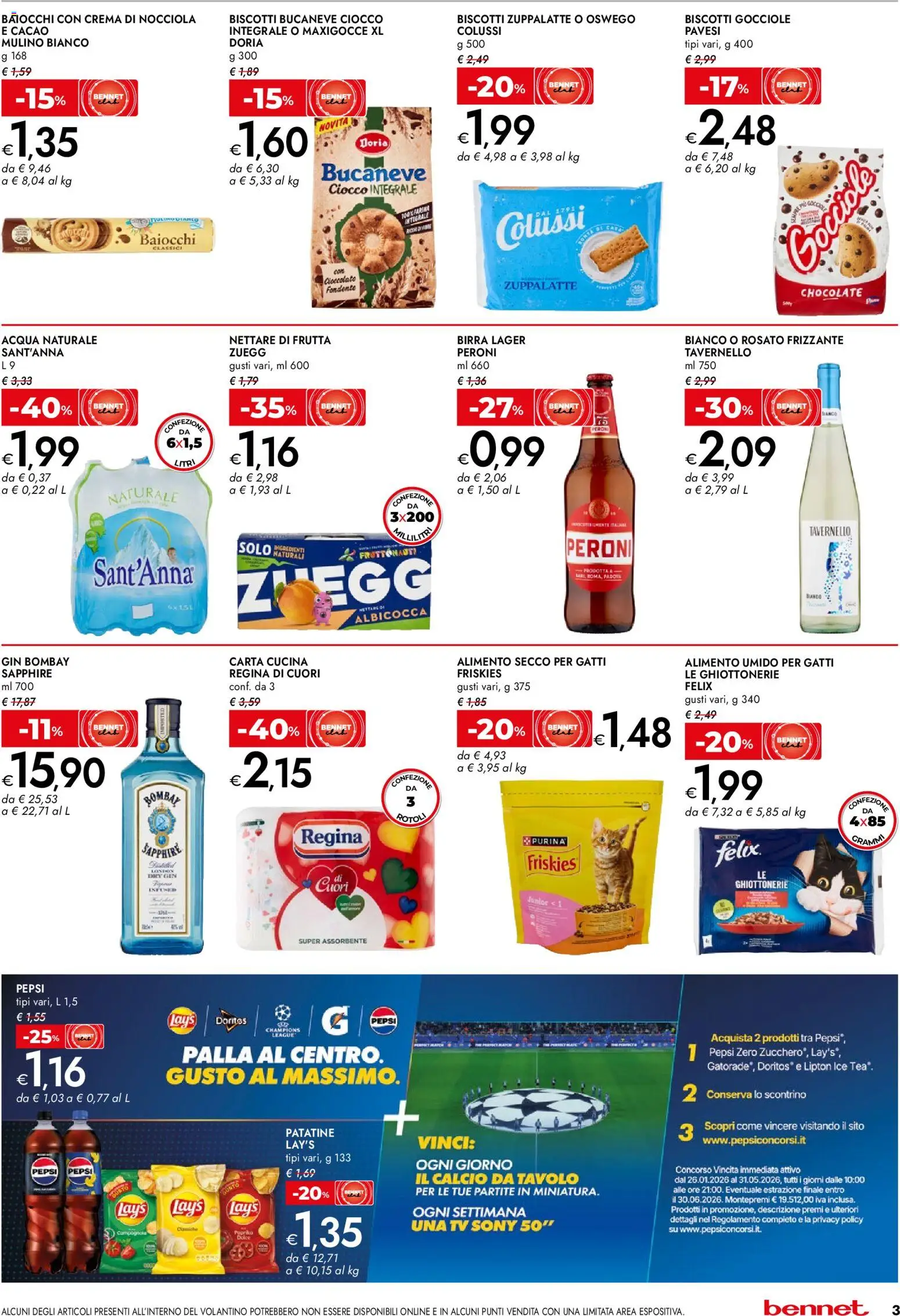 Volantino bennet del 20.04.2026 | Pagina: 3 | Prodotti: Crema, Cioccolato, Acqua, Acqua naturale