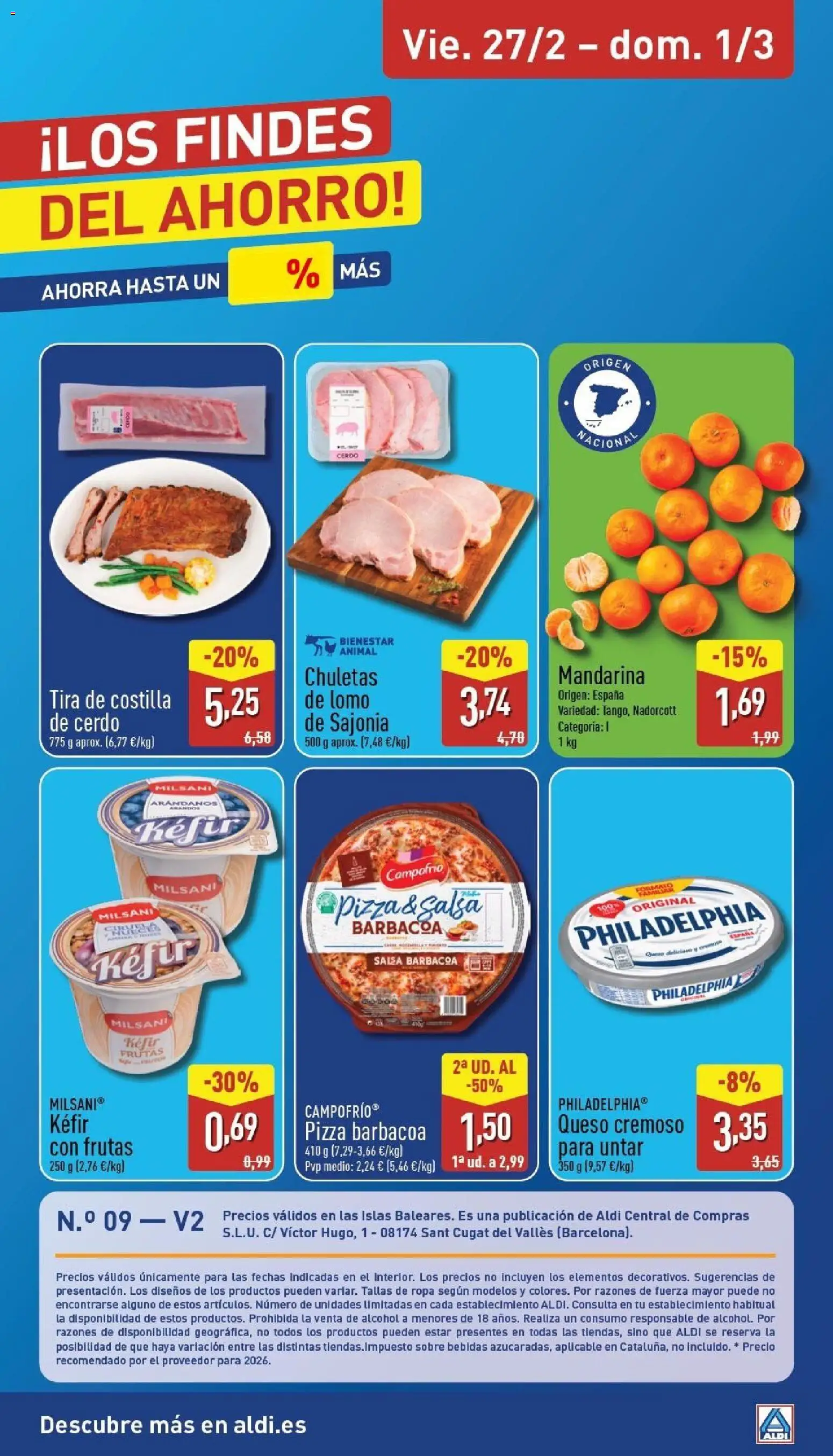Aldi folleto Baleares │ válido desde el 23.02.2026 | Página: 28 | Productos: Pizza, Cerdo, Ropa, Costilla de cerdo