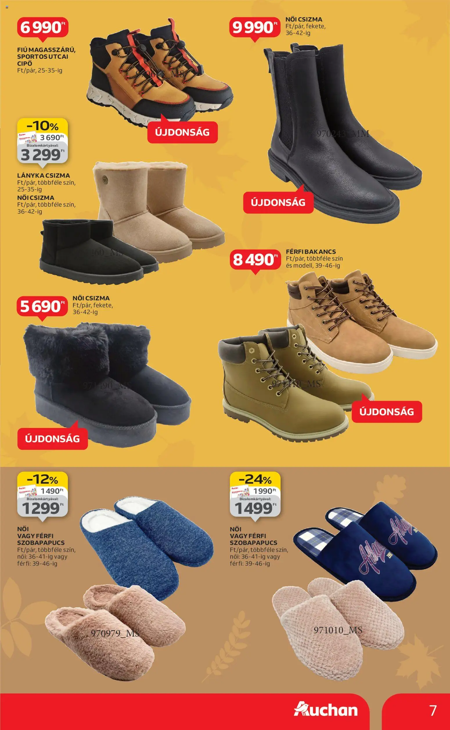Auchan akciós ujság - amely érvényes a következő dátumtól: 30.10.2025 | Oldal: 7 | Termékek: Csizma