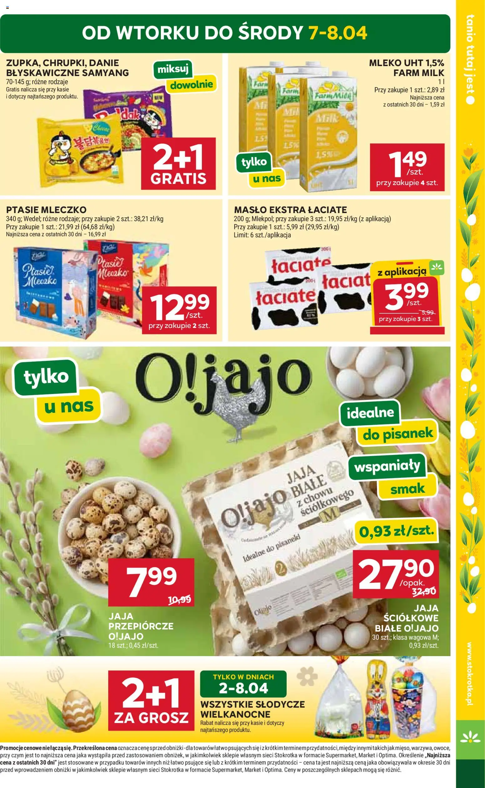 Stokrotka gazetka - Market od 02.04.2026 | Strona: 5 | Produkty: Jaja przepiórcze, Ptasie mleczko, Masło, Jaja