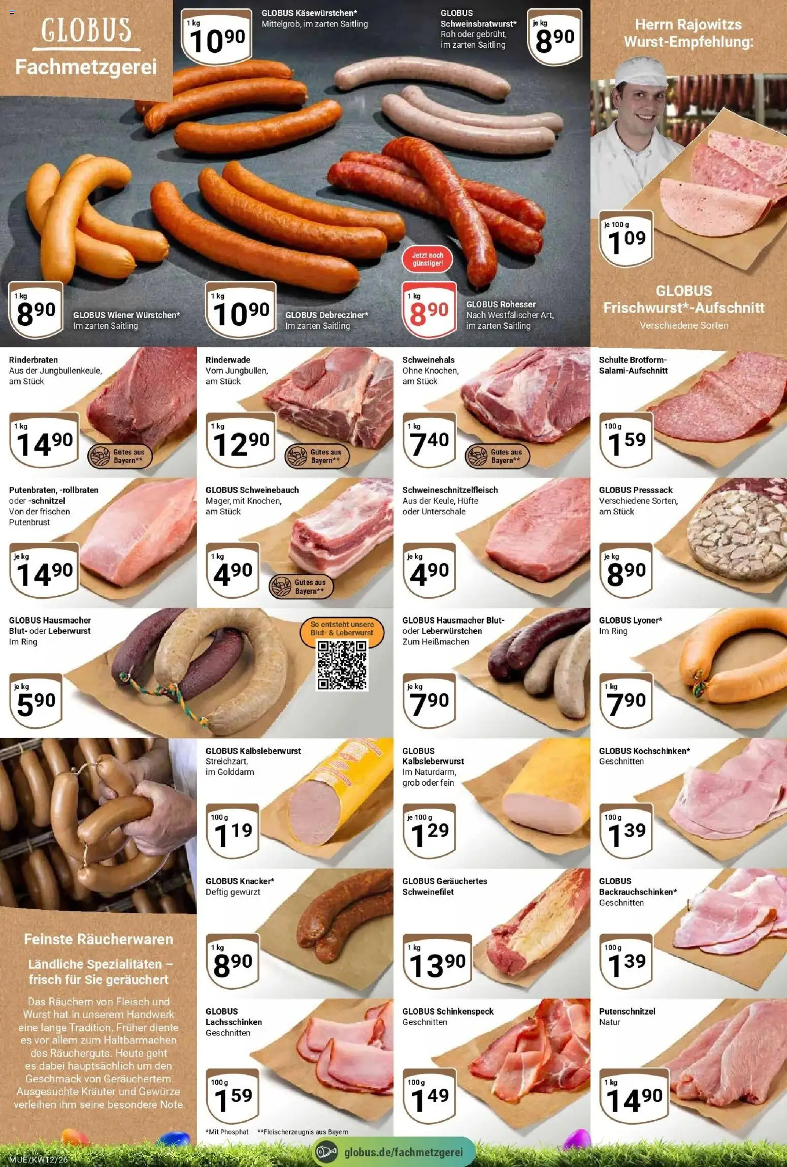 Globus prospekt Mühldorf	 – gültig ab 15.03.2026 | Seite: 6 | Produkte: Rinderbraten, Schnitzel, Schweinefilet, Putenschnitzel
