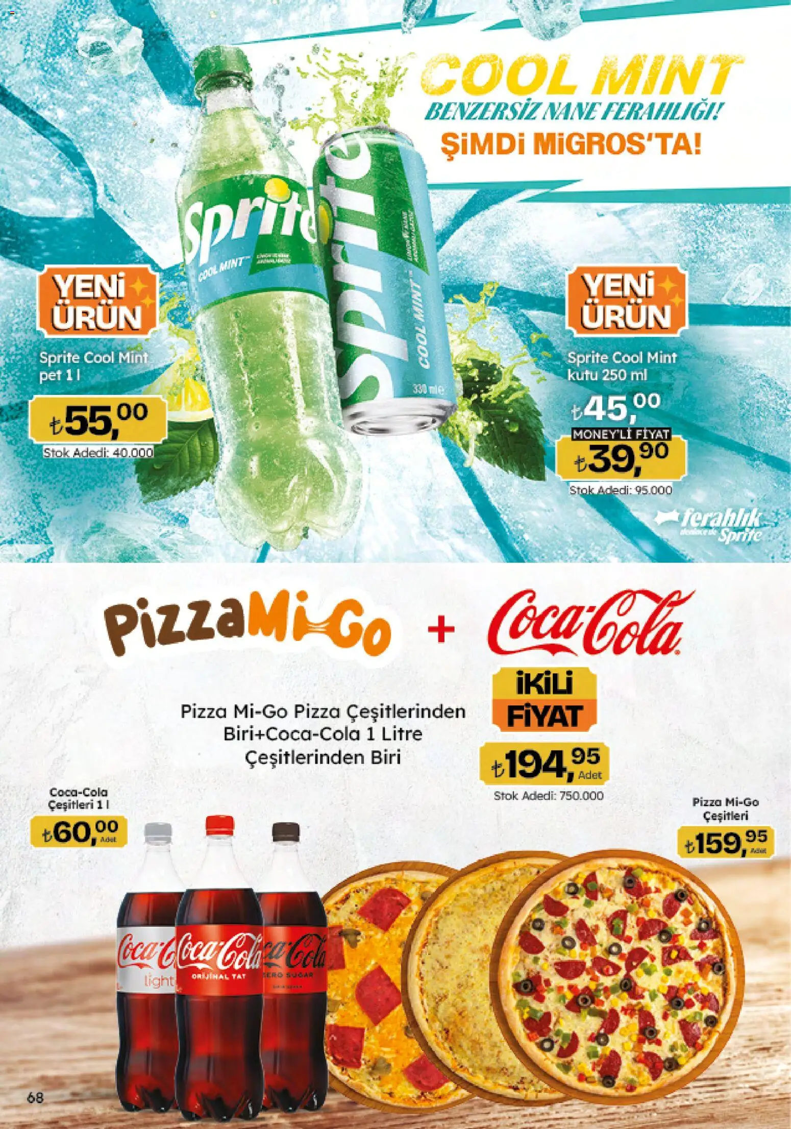 Migros Katalog - Migroskop - 26.02.2026 tarihinden itibaren geçerlidir | Sayfa: 68 | Ürünler: Kutu, Pizza, Nane, Sprite