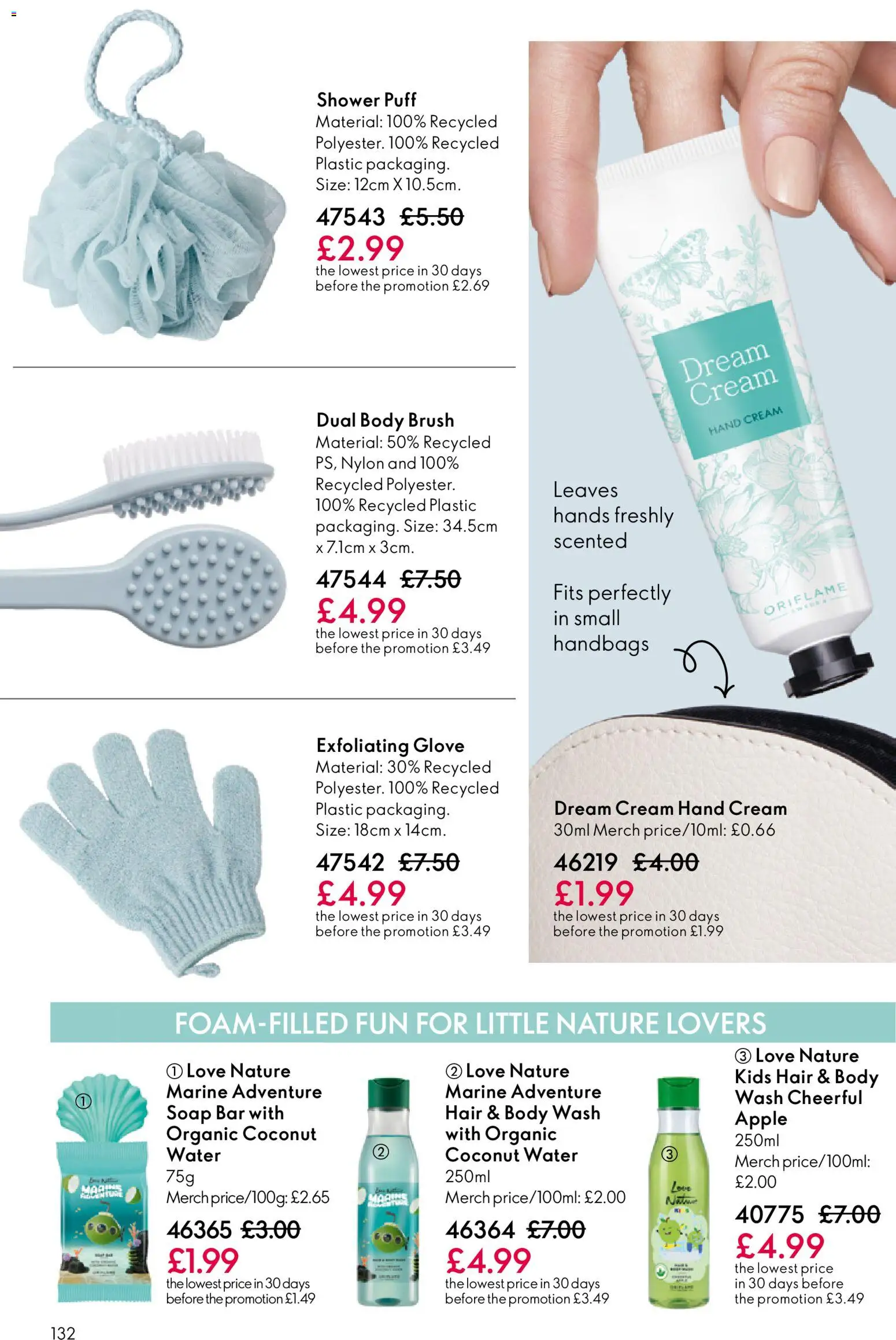 {H1} | Page: 132 | Products: Brush, Hand cream, Soap, Coconut