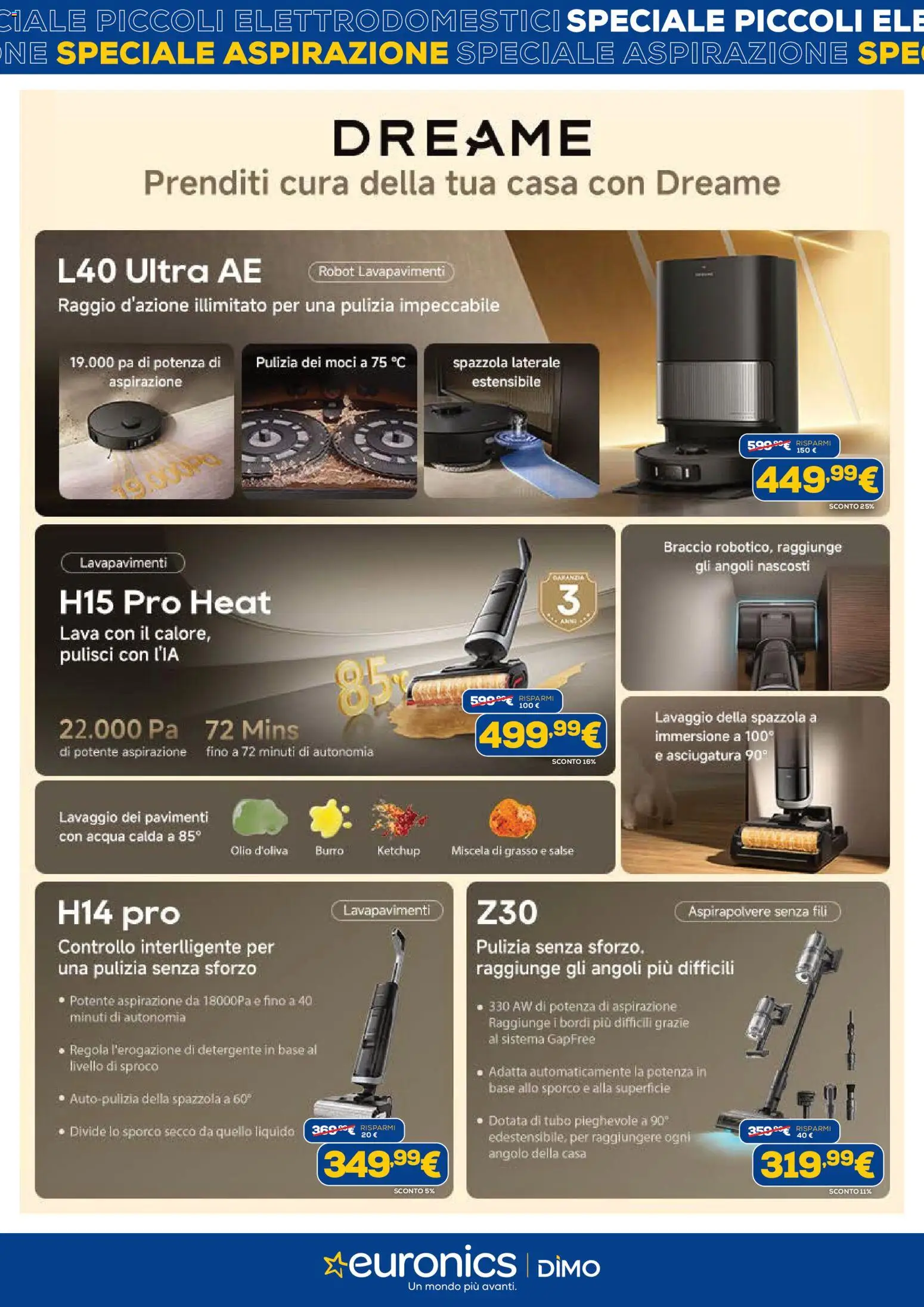 Volantino Euronics del 06.04.2026 | Pagina: 5 | Prodotti: Ketchup, Aspirapolvere senza fili, Tubo, Aspirapolvere