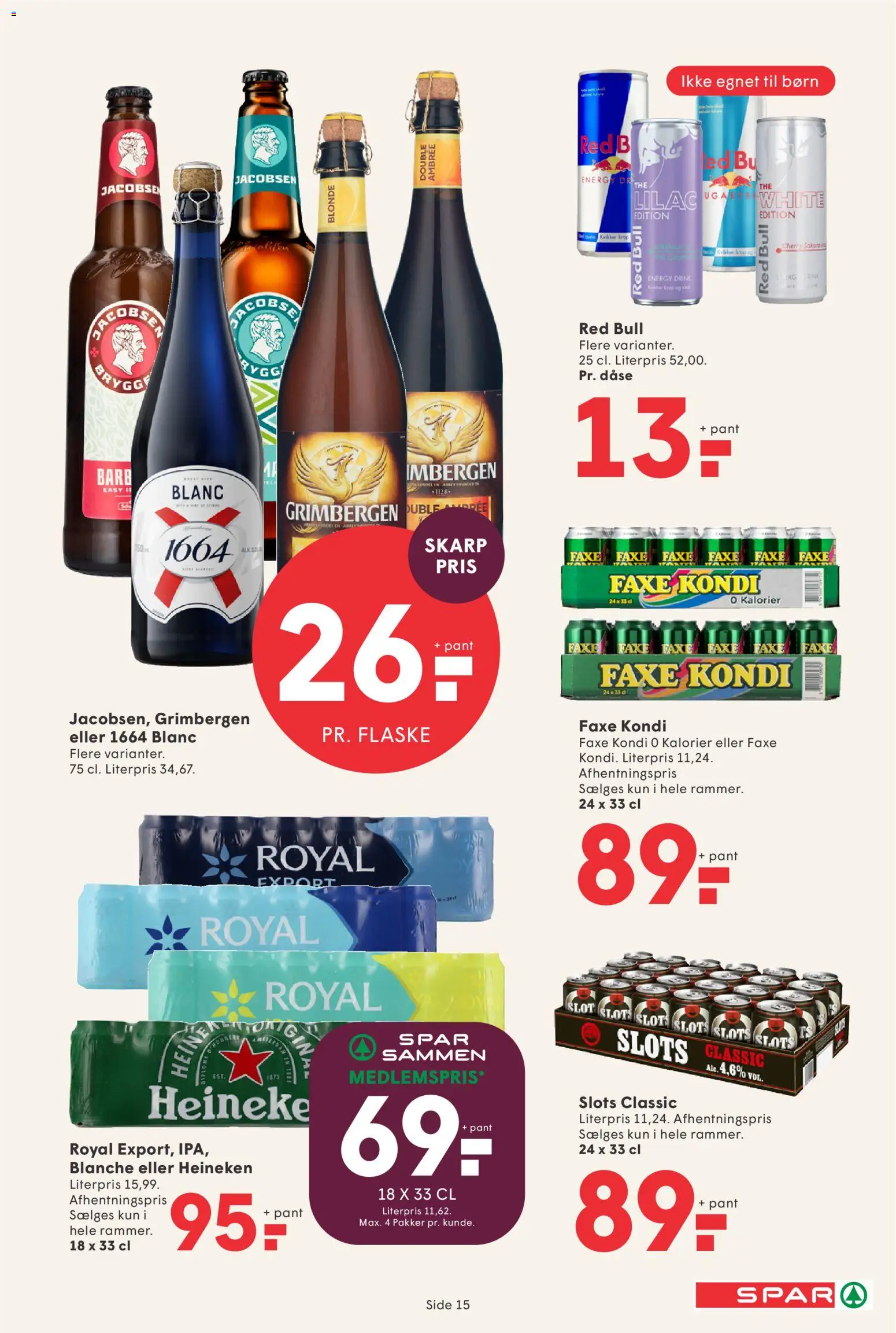 Spar tilbudsavis – gyldig fra 17.04.2026 | Side: 15 | Produkter: Faxe Kondi, Cherry