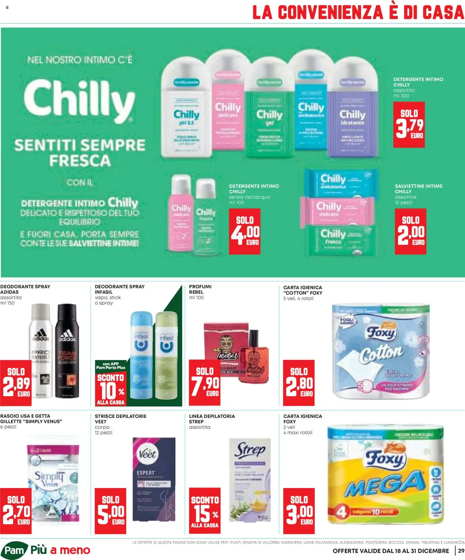 Volantino Panorama del 18.12.2025 | Pagina: 29 | Prodotti: Carta igienica, Detergente intimo, Tè, Intimo