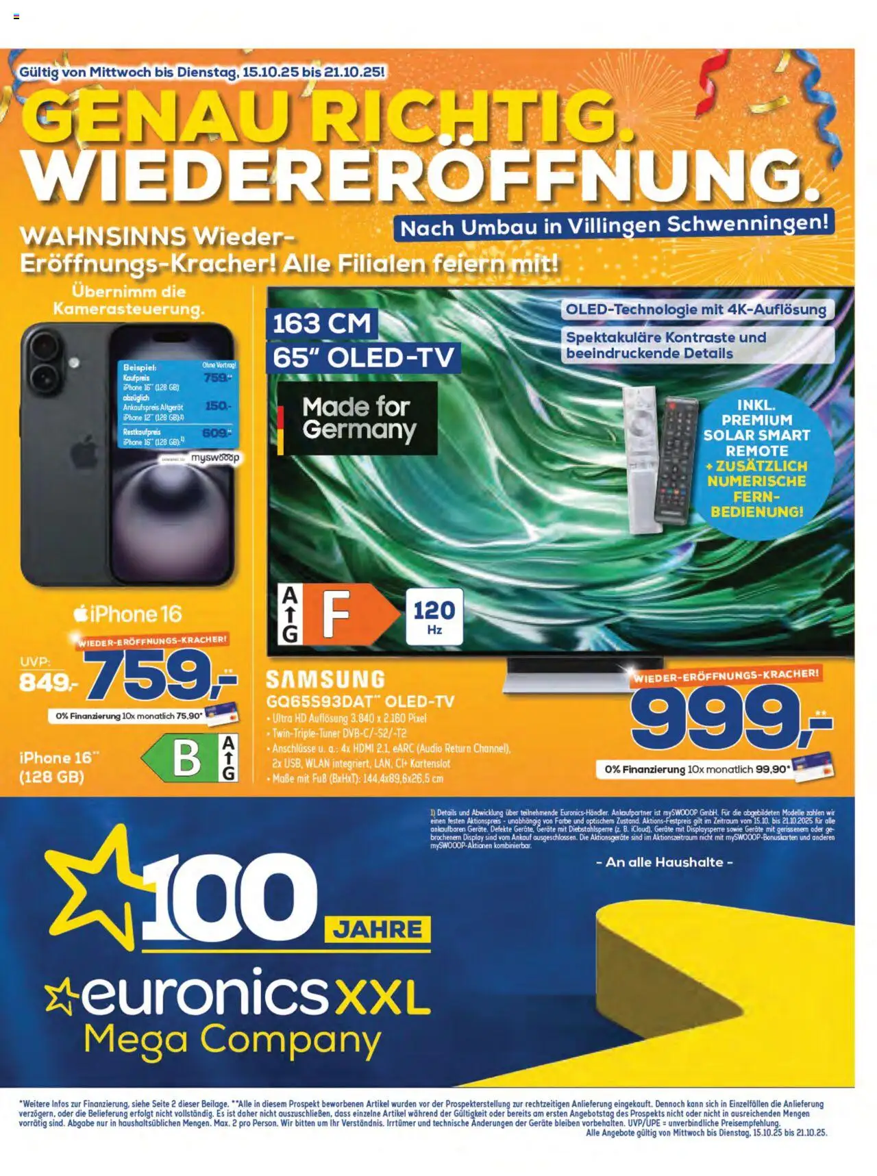 Euronics  Aktueller Prospekt – gültig ab 15.10.2025 | Seite: 1