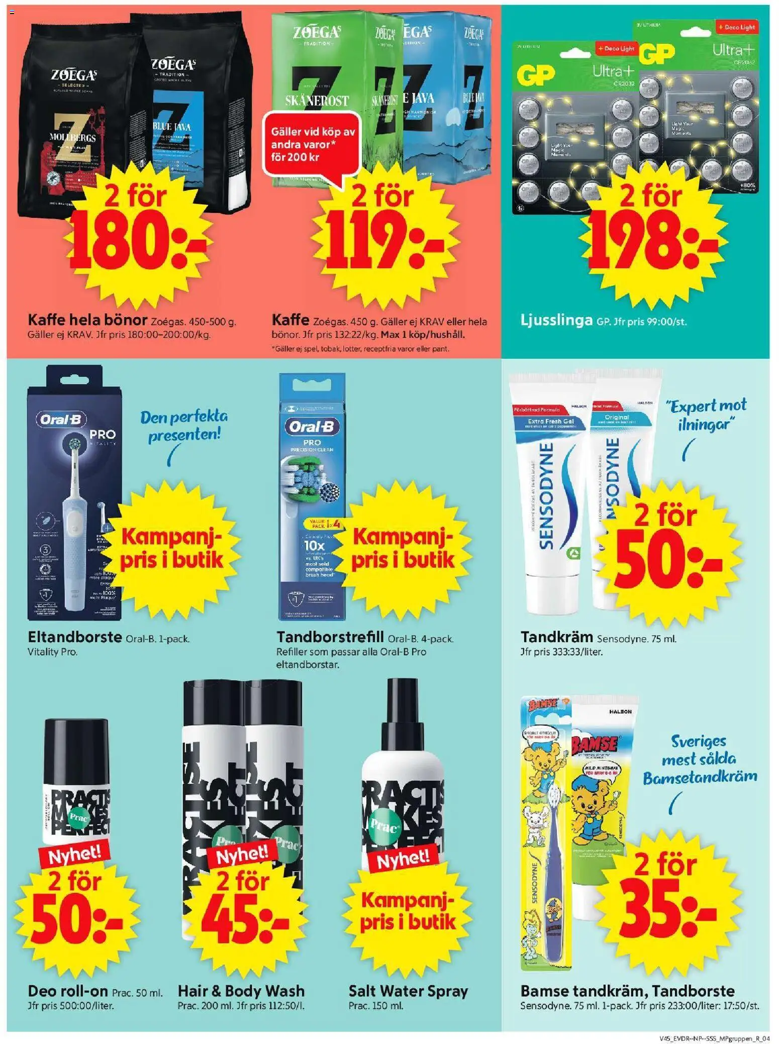ICA Supermarket reklamblad aktuell från 03.11.2025 | Sida: 13 | Produkter: Salt, Galler, Bönor, Ljusslinga