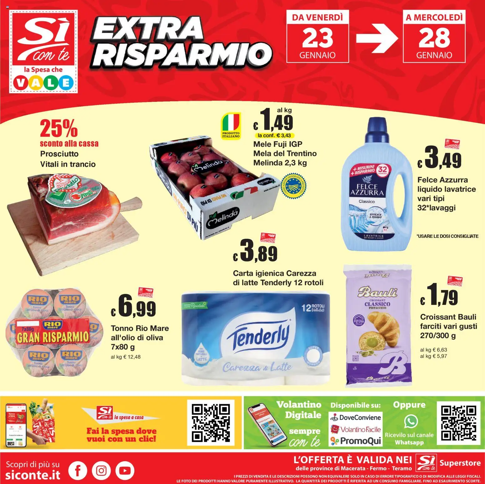 Volantino Sì con Te del 15.01.2026 | Pagina: 24 | Prodotti: Tè, Prosciutto, Croissant, Olio di Oliva