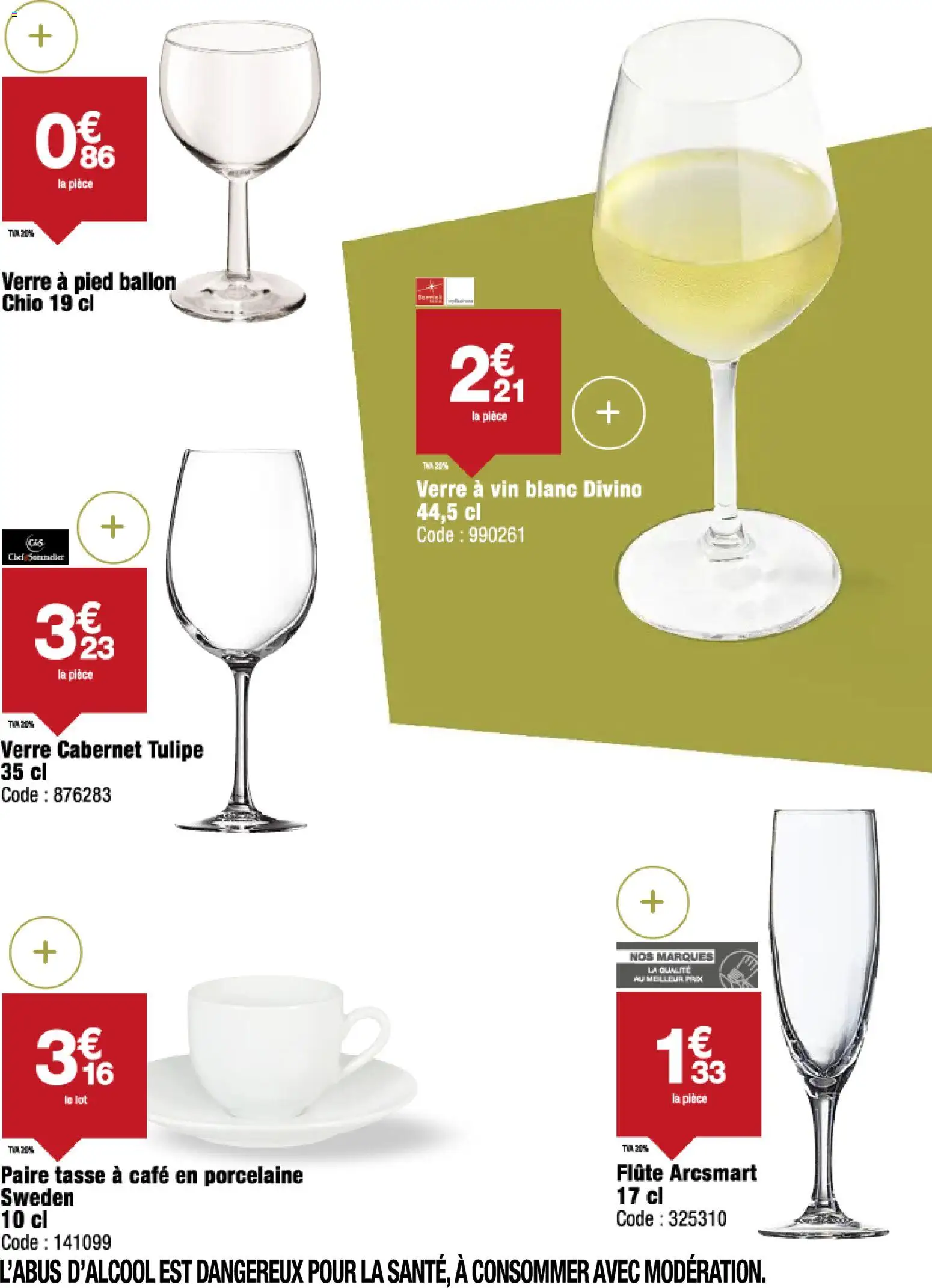 {H1} | Page: 9 | Produits: Porcelaine, Flûte, Café, Vin