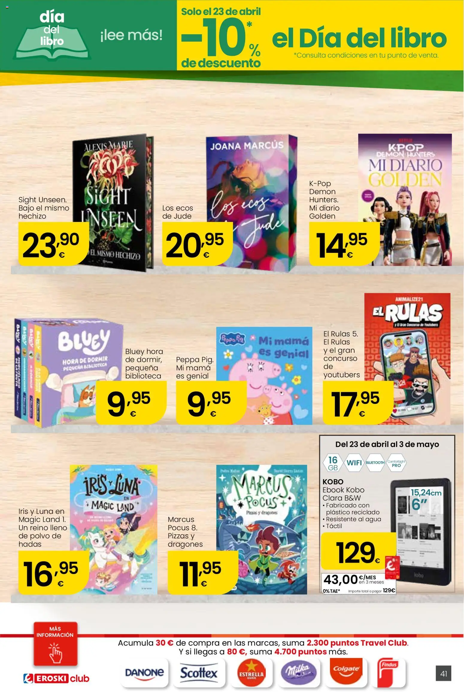 Eroski Quieres ahorrar conmigo │ válido desde el 16.04.2026 | Página: 41 | Productos: Polvo, Biblioteca