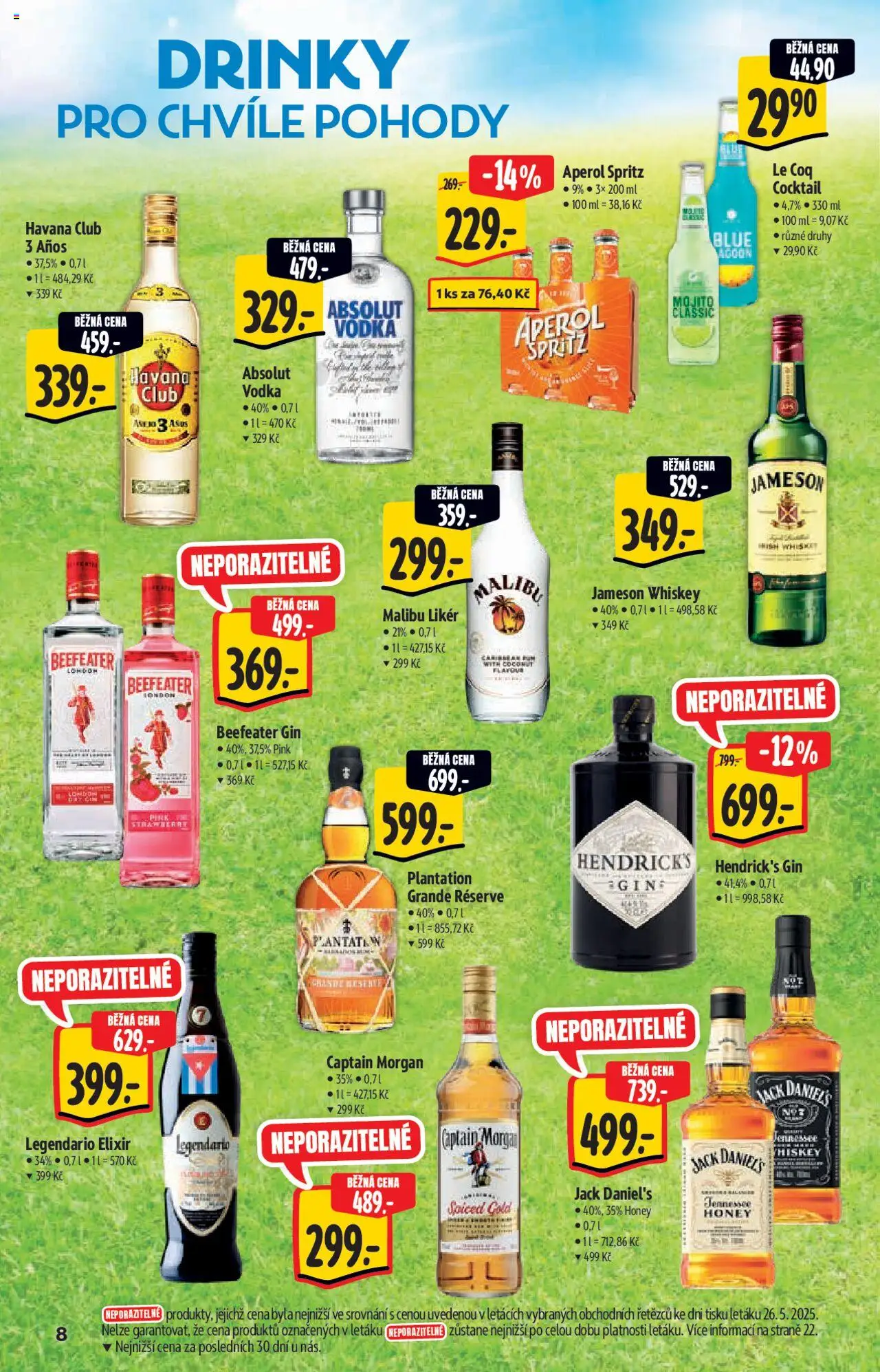 Albert katalog - Hypermarket od 04.06.2025 | Strana: 8 | Produkty: Gin, Jack Daniel’s, Captain Morgan, Malibu