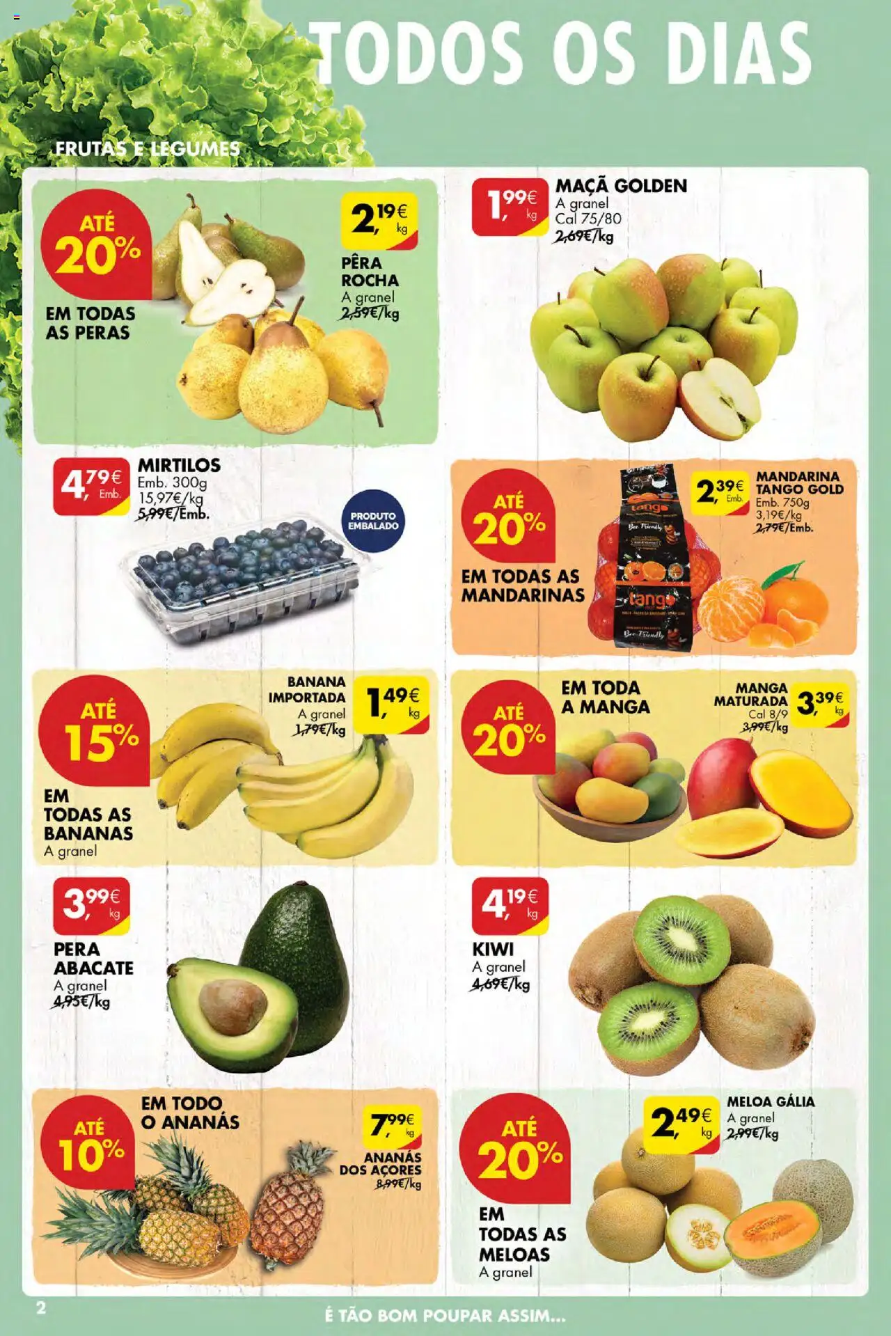 Pingo Doce Poupe Esta Semana Açores │ válido de 09.10.2025 | Página: 2 | Produtos: Banana, Maça, Abacate, Kiwi