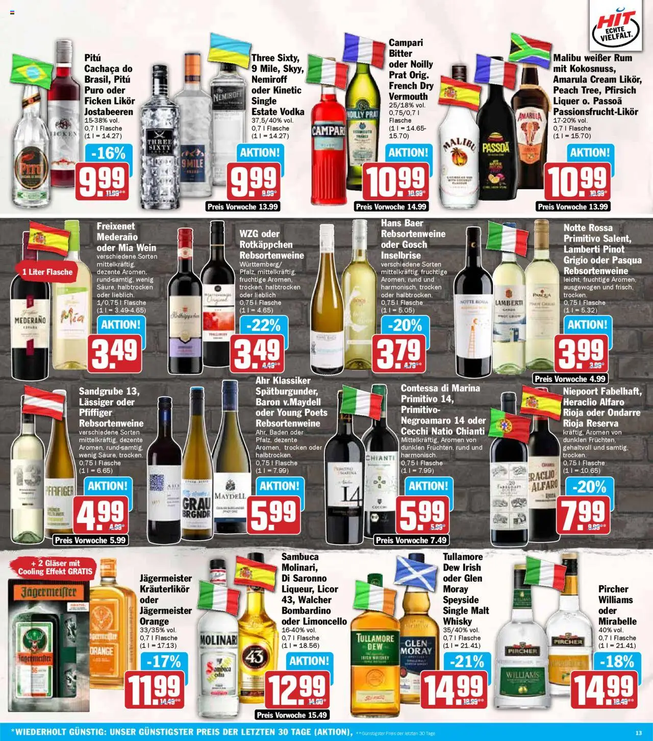 HIT Rhineland-Palatinate - gültig ab dem 21.07.2025 | Seite: 13 | Produkte: Whisky, Likör, Rum, Jägermeister