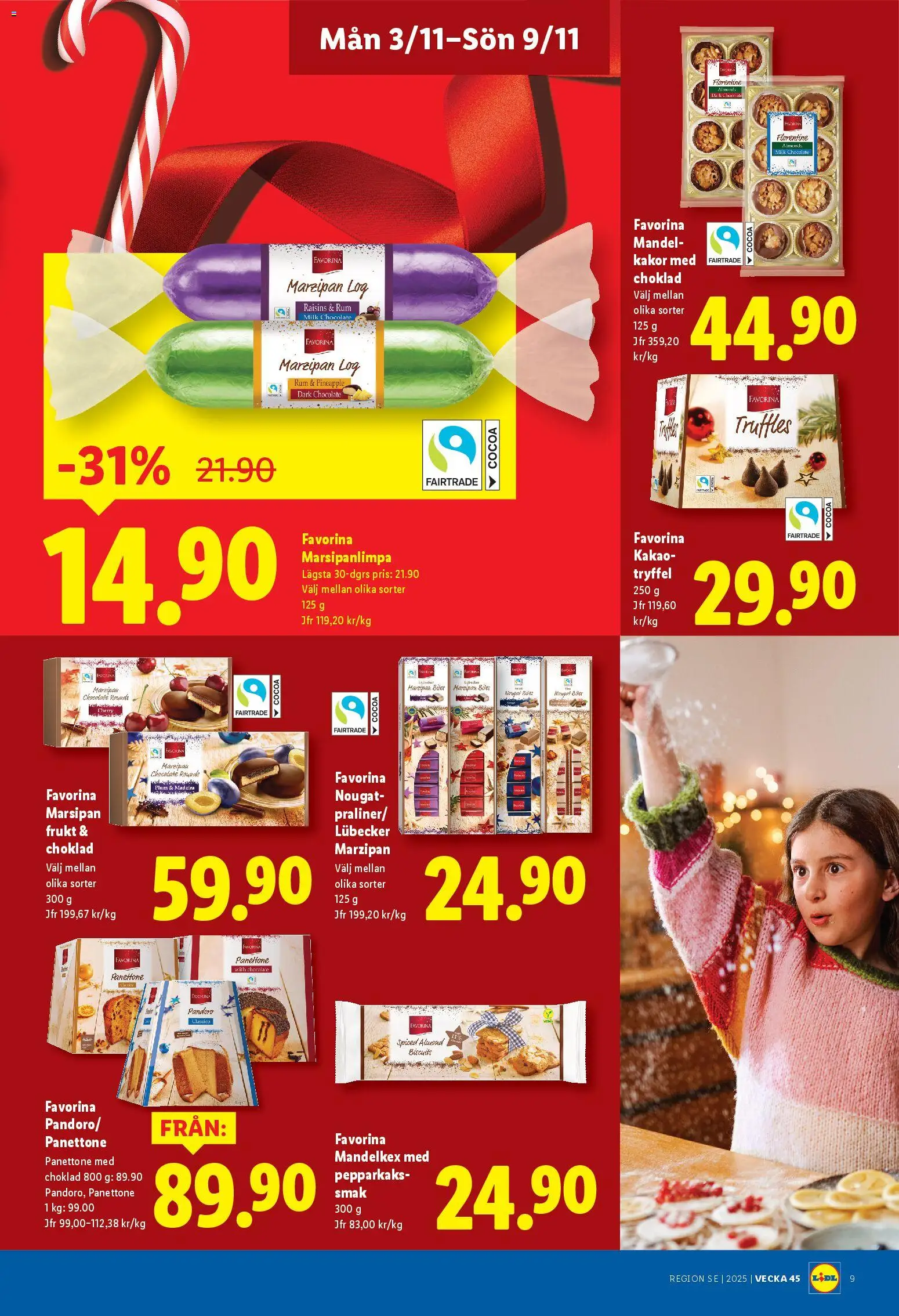 Lidl reklamblad aktuell från 03.11.2025 | Sida: 9 | Produkter: Choklad
