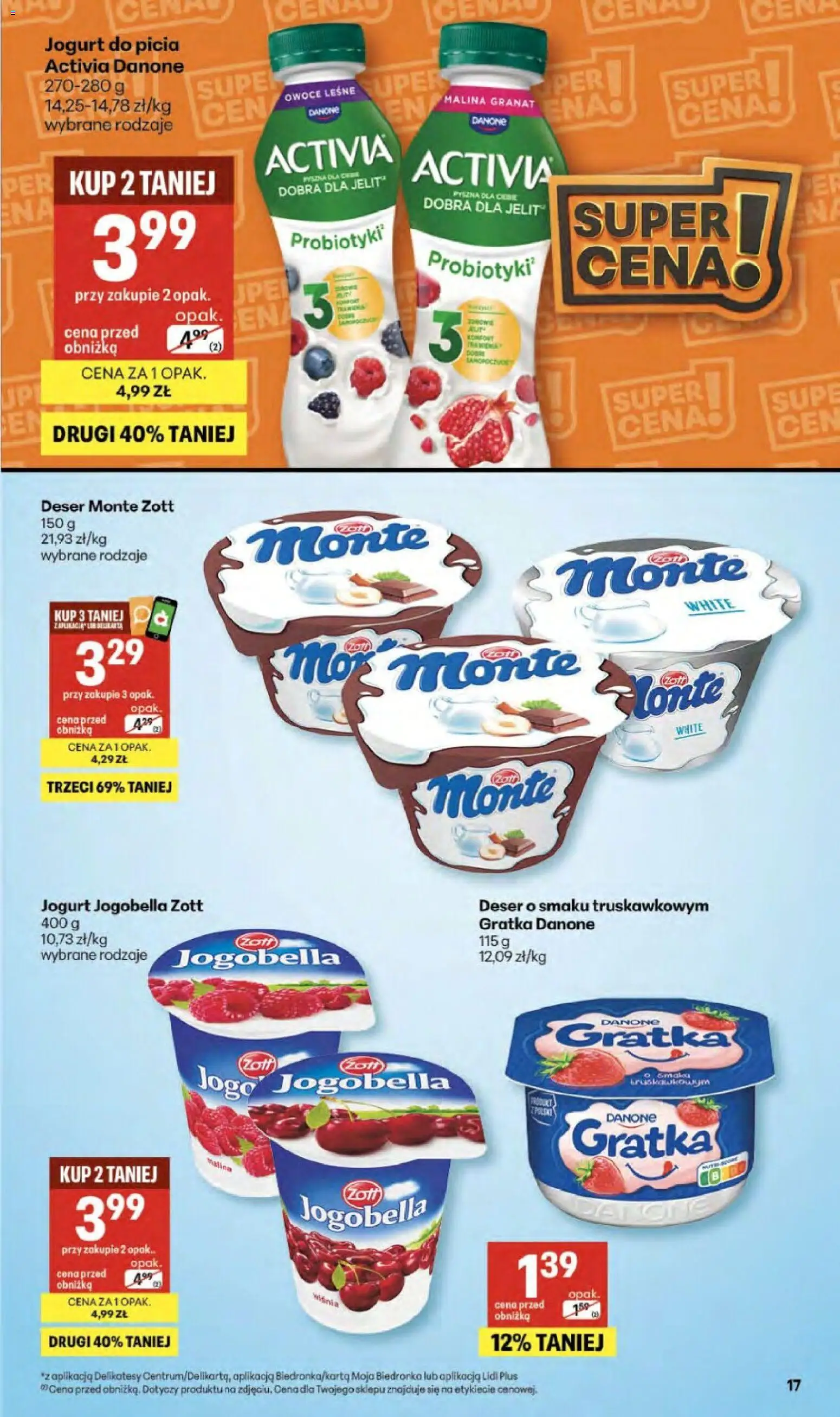 Delikatesy Centrum gazetka - Sklepy Własne od 09.04.2026 | Strona: 17 | Produkty: Delikatesy, Jogurt, Owoce
