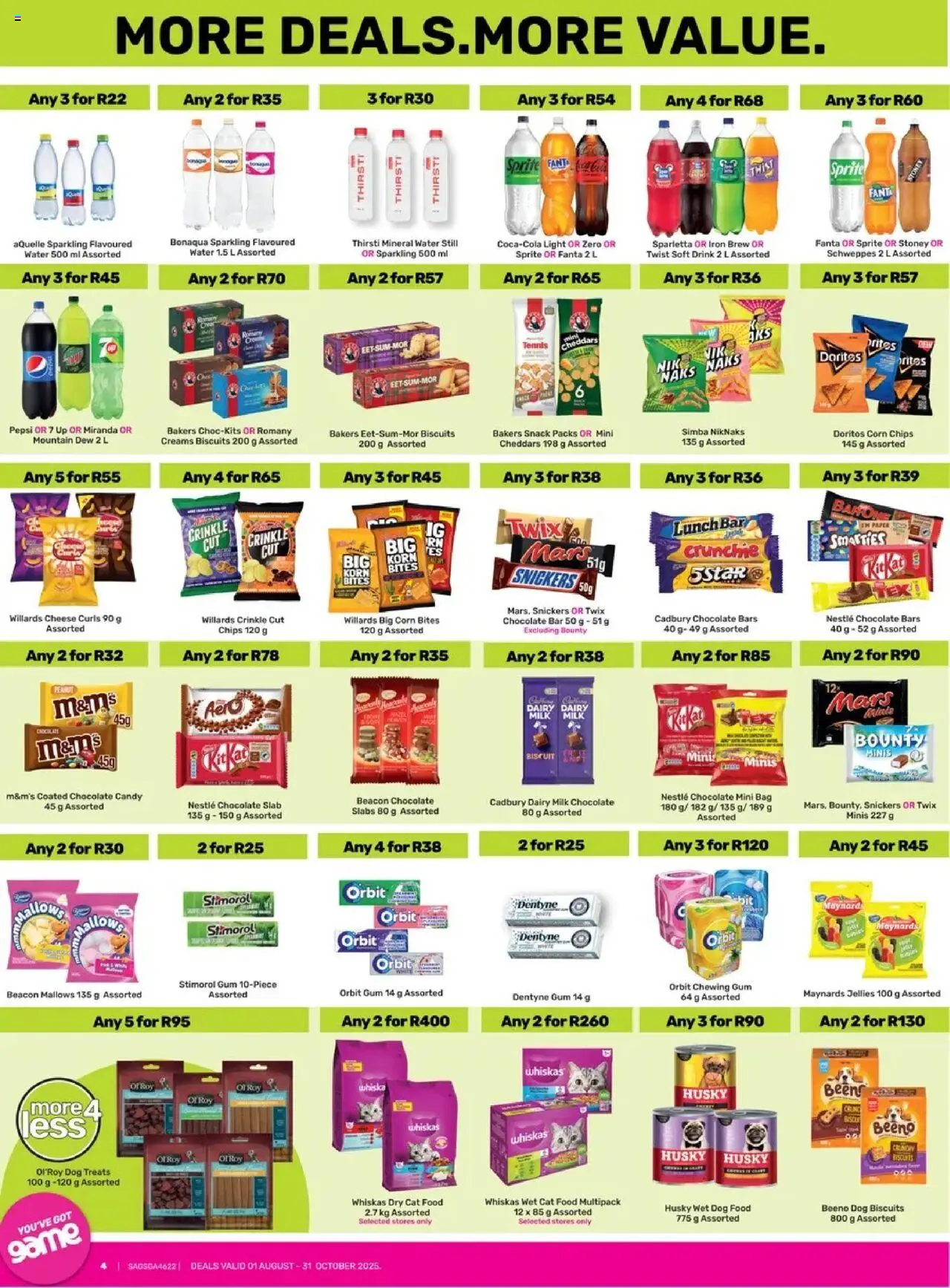 Game - More 4 Less │ valid from 01.08.2025 | Page: 4 | Products: Bag, Iron, Light, Chocolate