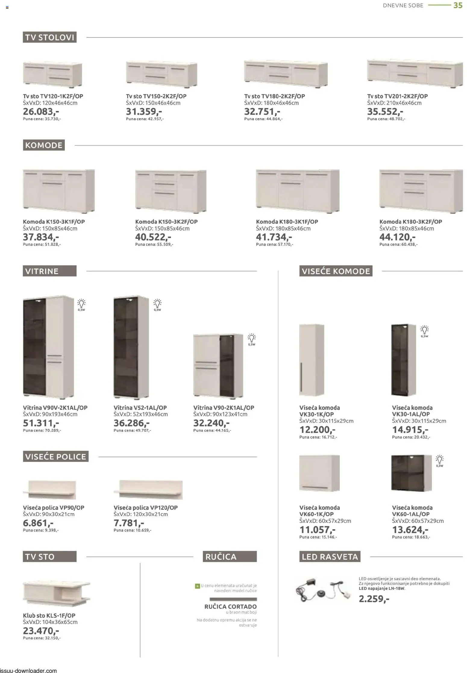 Jela katalog - važi od 09.02.2026 | Strana: 35 | Proizvode: Komoda, Polica, Sto