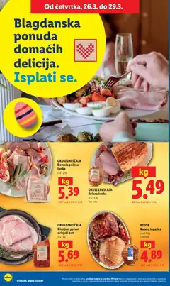 Domaća pečena šunka, cca 1.2 kg - Pregled kataloga iz trgovine Lidl, vrijedi od 23.03.2026 | Stranica: 58