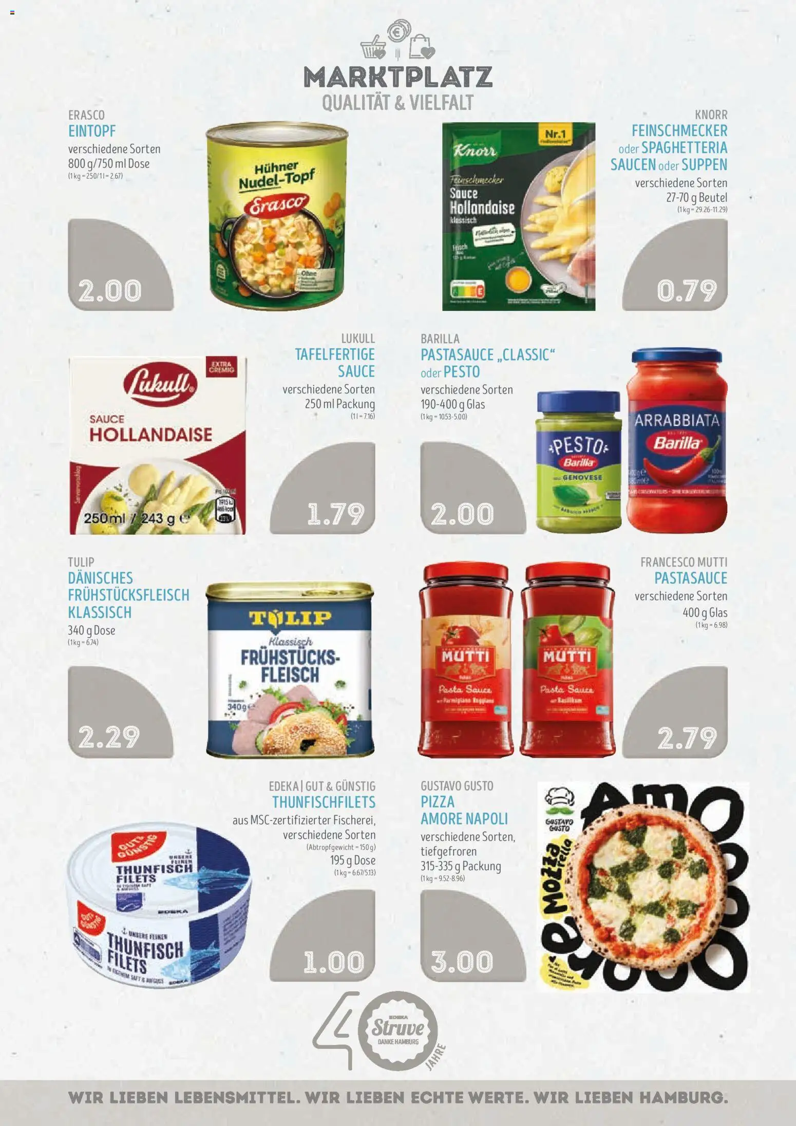 Edeka Struve Prospekt 	 – gültig ab 20.04.2026 | Seite: 13 | Produkte: Thunfisch, Pasta, Pizza, Fleisch