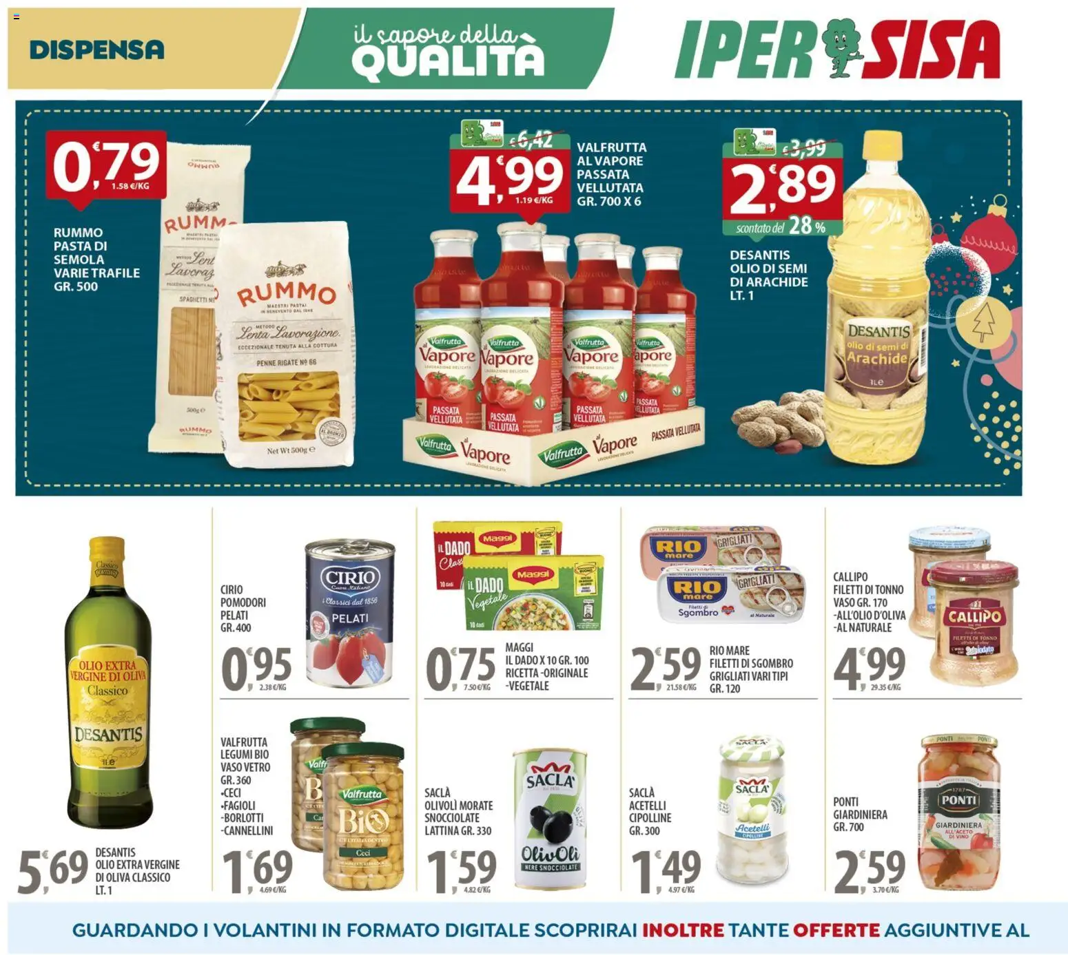 Volantino SISA del 05.12.2025 | Pagina: 12 | Prodotti: Olio, Pomodori, Penne, Cipolline