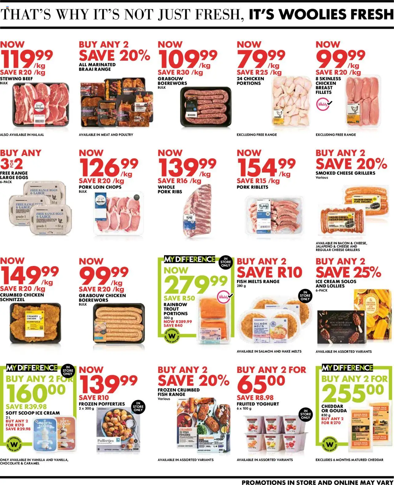 New Woolworths catalogue – valid from 20.10.2025 | Page: 3 | Products: Ribs, Eggs, Chicken, Bacon