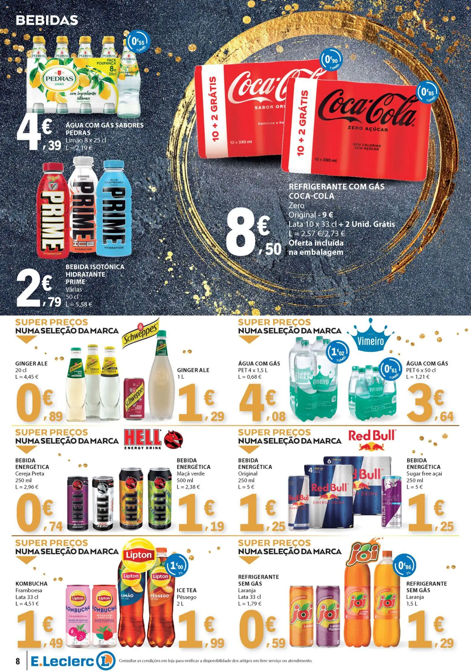 E.Leclerc Feliz 2026 │ válido de 26.12.2025 | Página: 8 | Produtos: Açai, Hortelã, Maça, Bebida