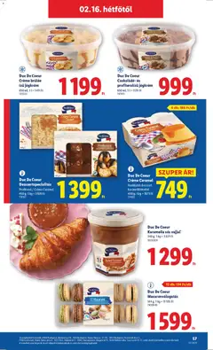 Duc De Coeur Csokoládé- és profiterolízű jégkrém, Chocolate and profiterole flavored ice cream, 850 ml - amely érvényes a következő dátumtól: 12.02.2026 | Oldal: 57