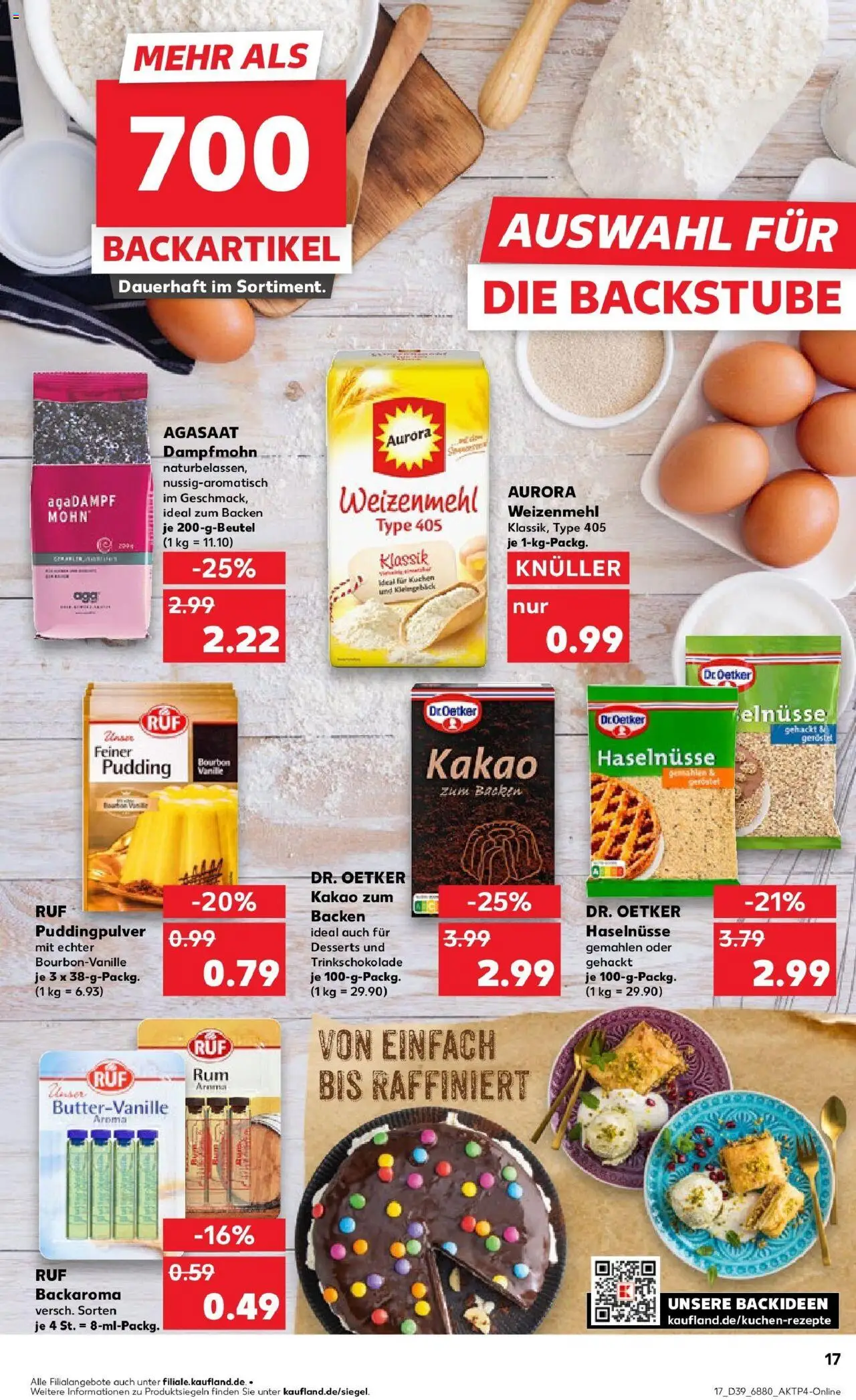 Kaufland prospekt Neunkirchen	 – gültig ab 25.09.2025 | Seite: 17 | Produkte: Weizenmehl, Pudding, Bourbon, Kuchen