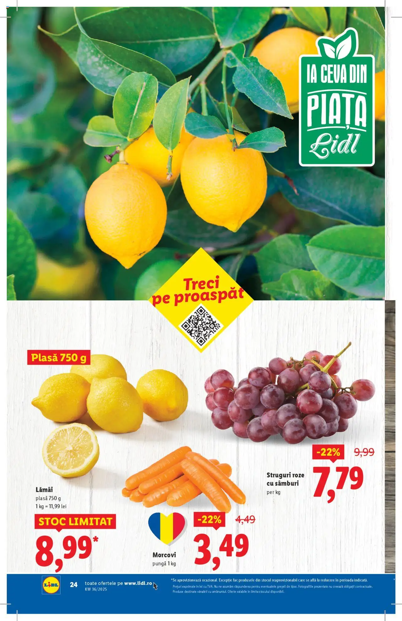 Catalog Lidl – valabil de la 01.09.2025 | Pagină: 24 | Produse: Struguri, Pungă, Morcovi