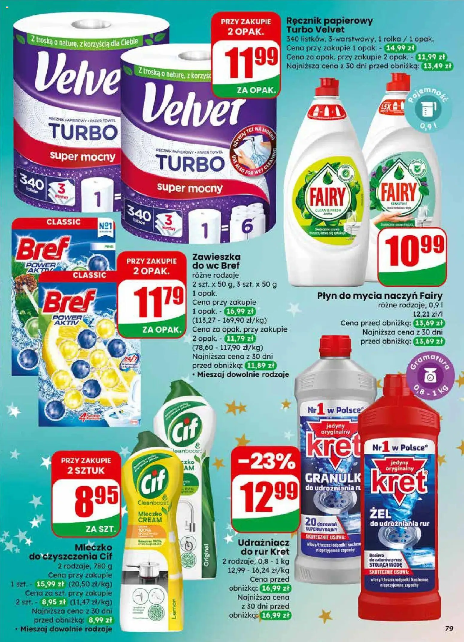 Dino Gazetka od 10.12.2025 | Strona: 79 | Produkty: Cleaner, Fairy, Ręcznik papierowy, Płyn do mycia naczyń